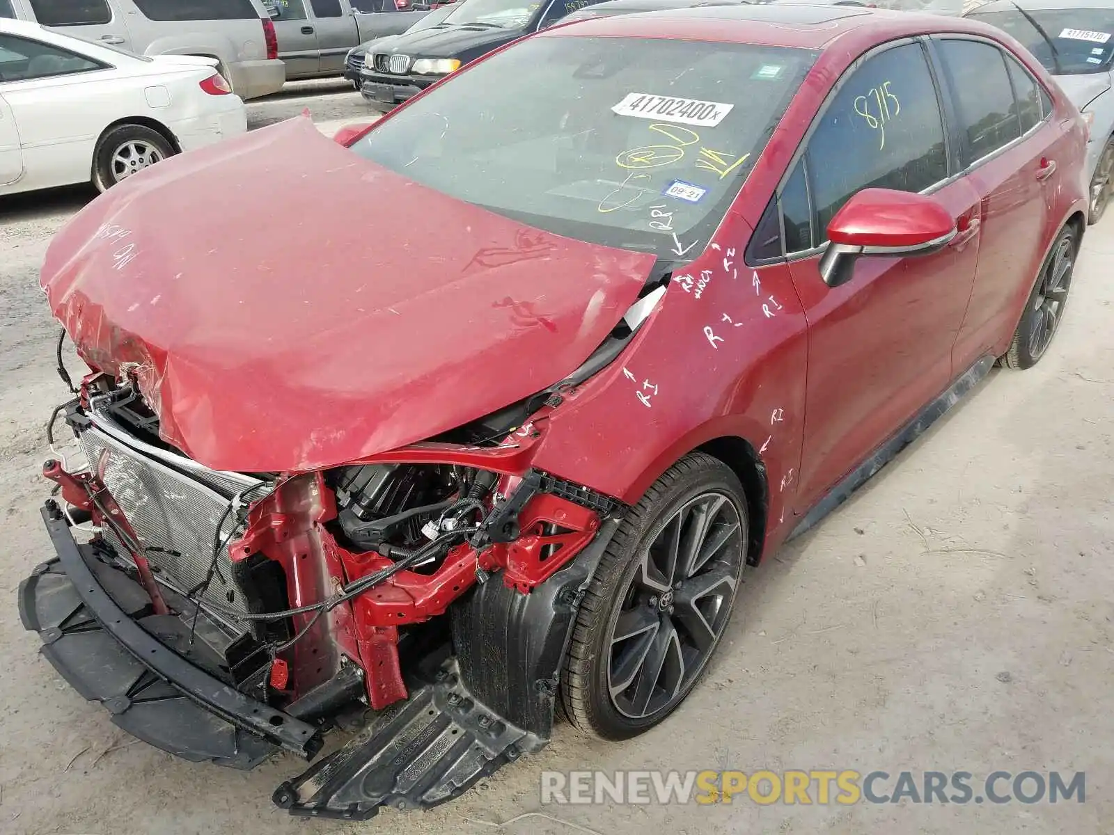 2 Photograph of a damaged car JTDP4RCE2LJ007786 TOYOTA COROLLA 2020