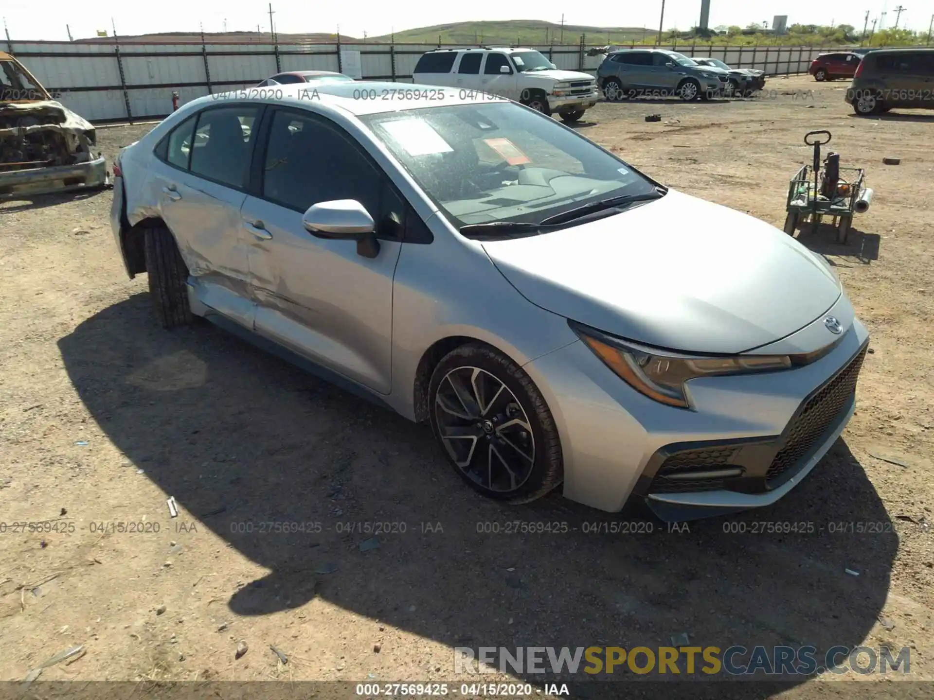 1 Photograph of a damaged car JTDP4RCE2LJ011644 TOYOTA COROLLA 2020