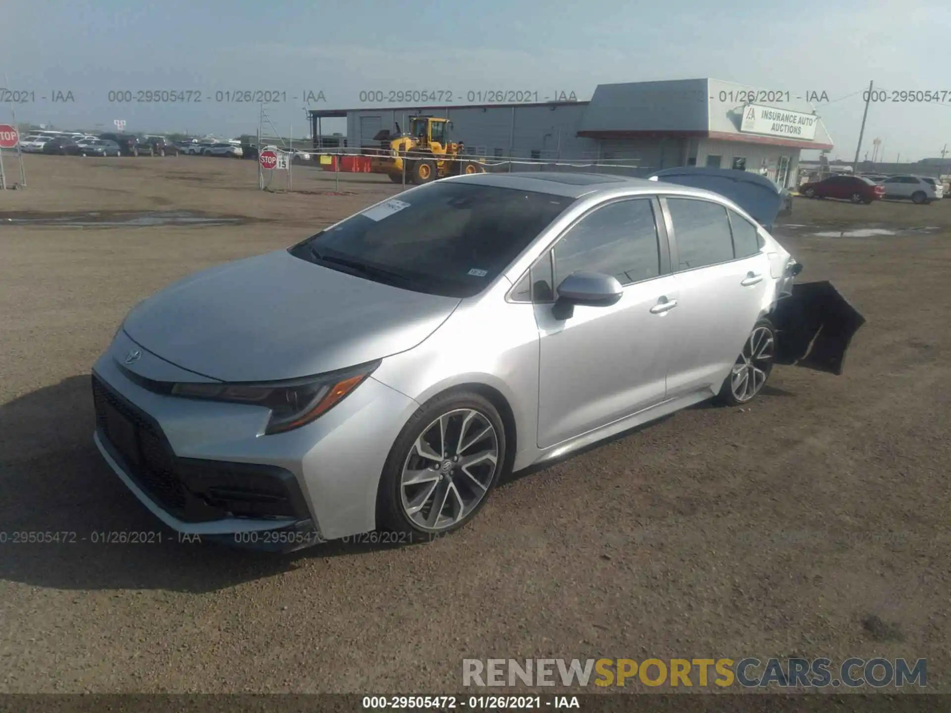 2 Photograph of a damaged car JTDP4RCE2LJ011658 TOYOTA COROLLA 2020