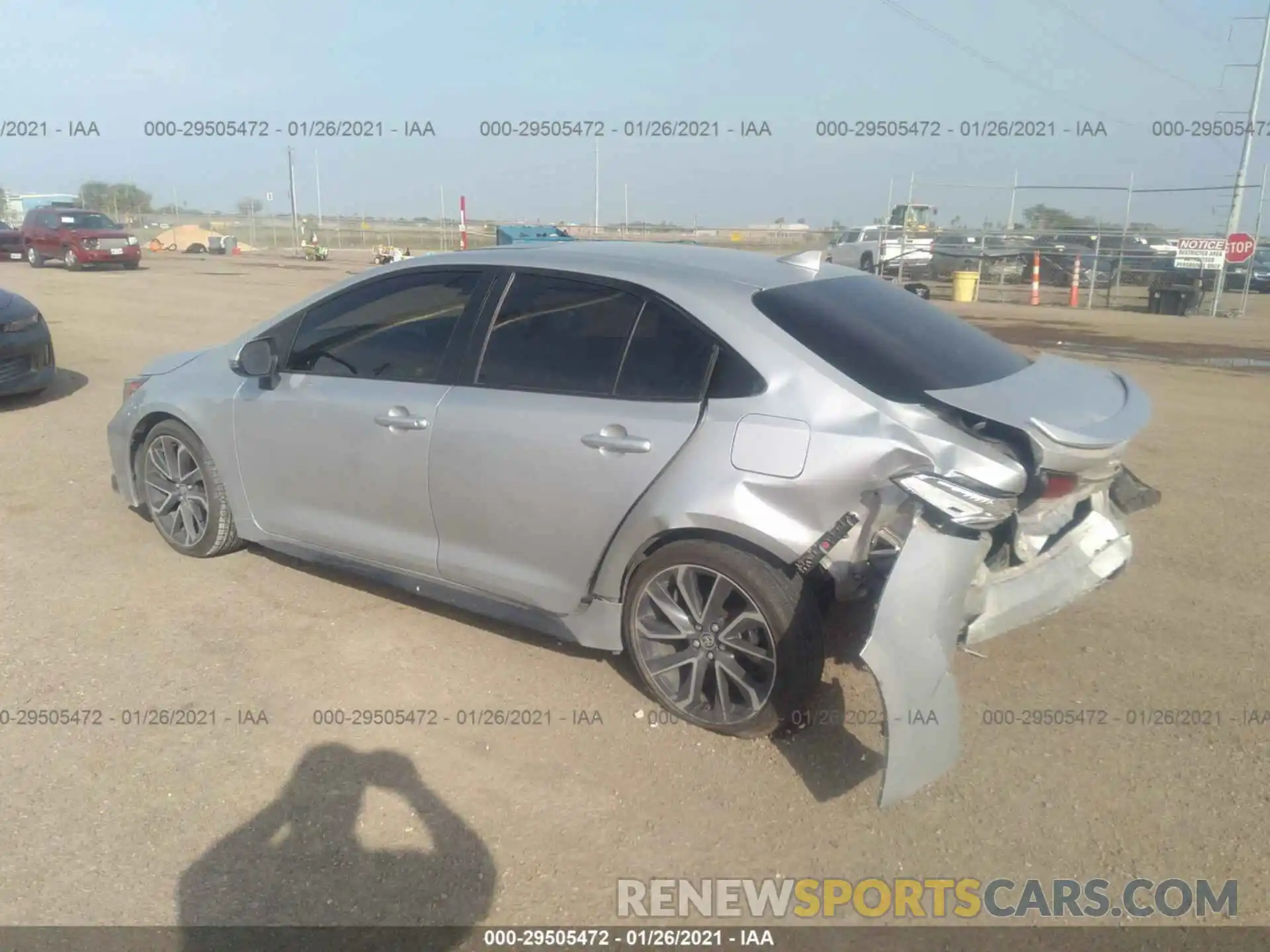 3 Photograph of a damaged car JTDP4RCE2LJ011658 TOYOTA COROLLA 2020