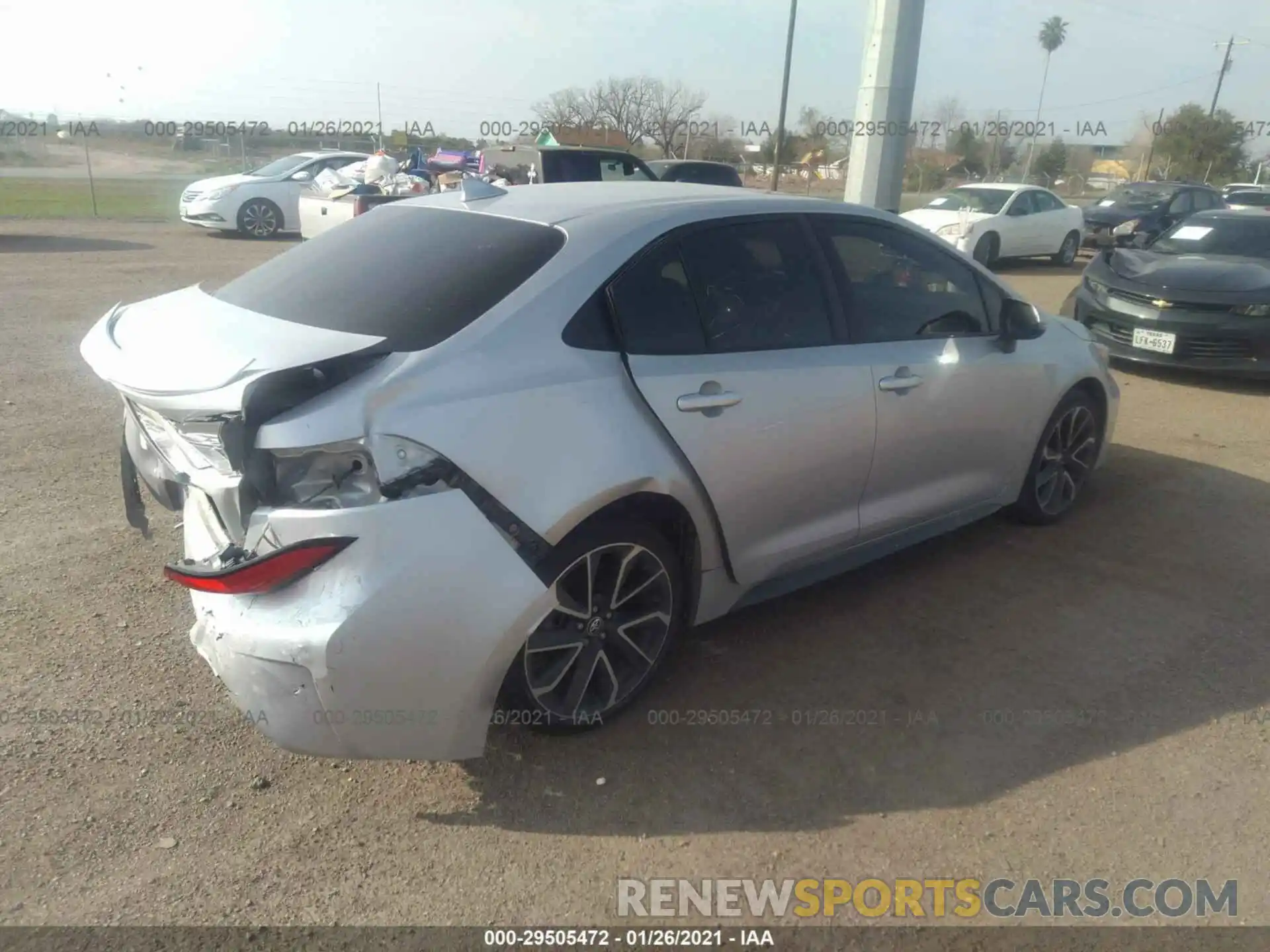 4 Photograph of a damaged car JTDP4RCE2LJ011658 TOYOTA COROLLA 2020