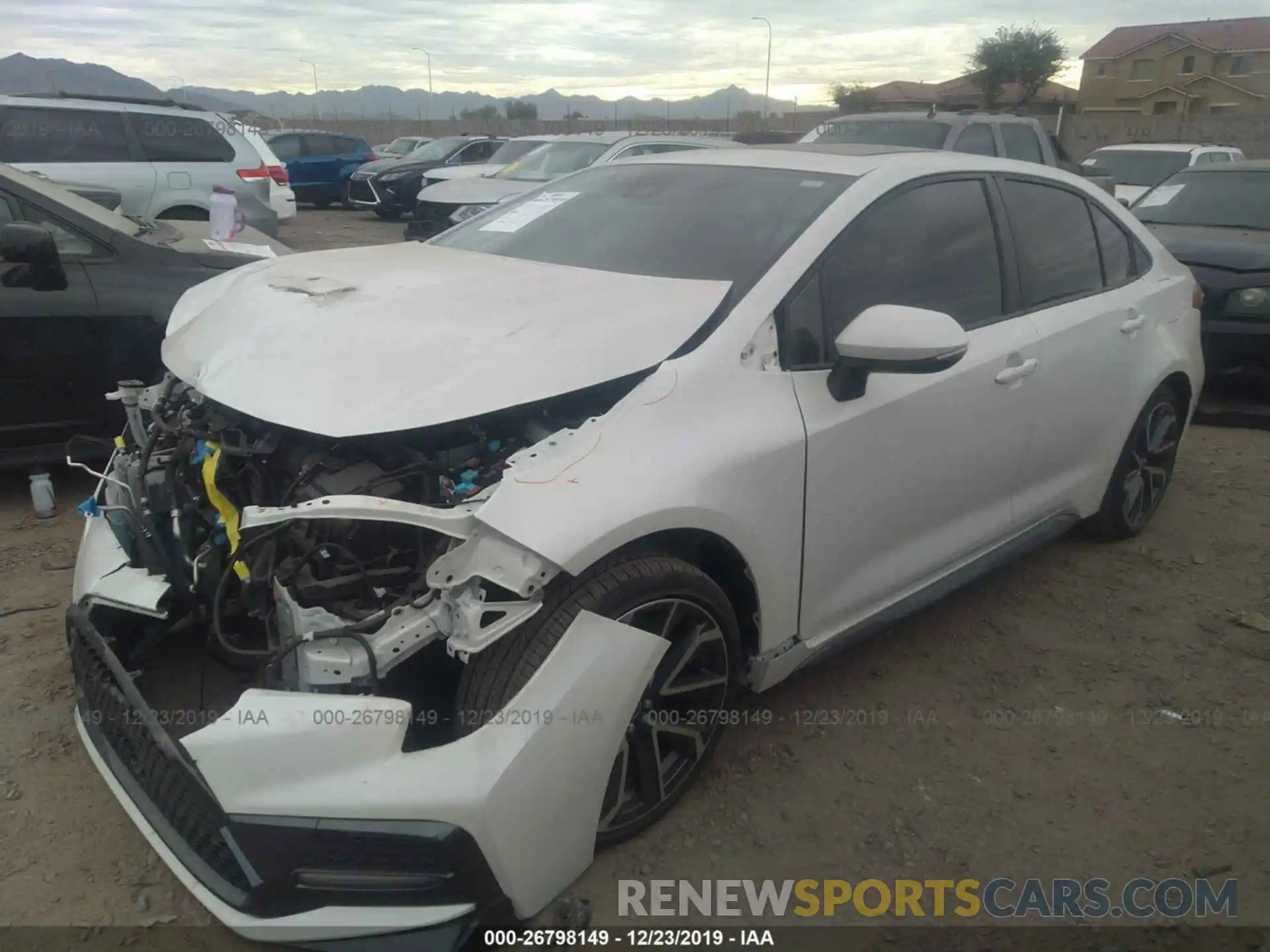 2 Photograph of a damaged car JTDP4RCE2LJ016794 TOYOTA COROLLA 2020