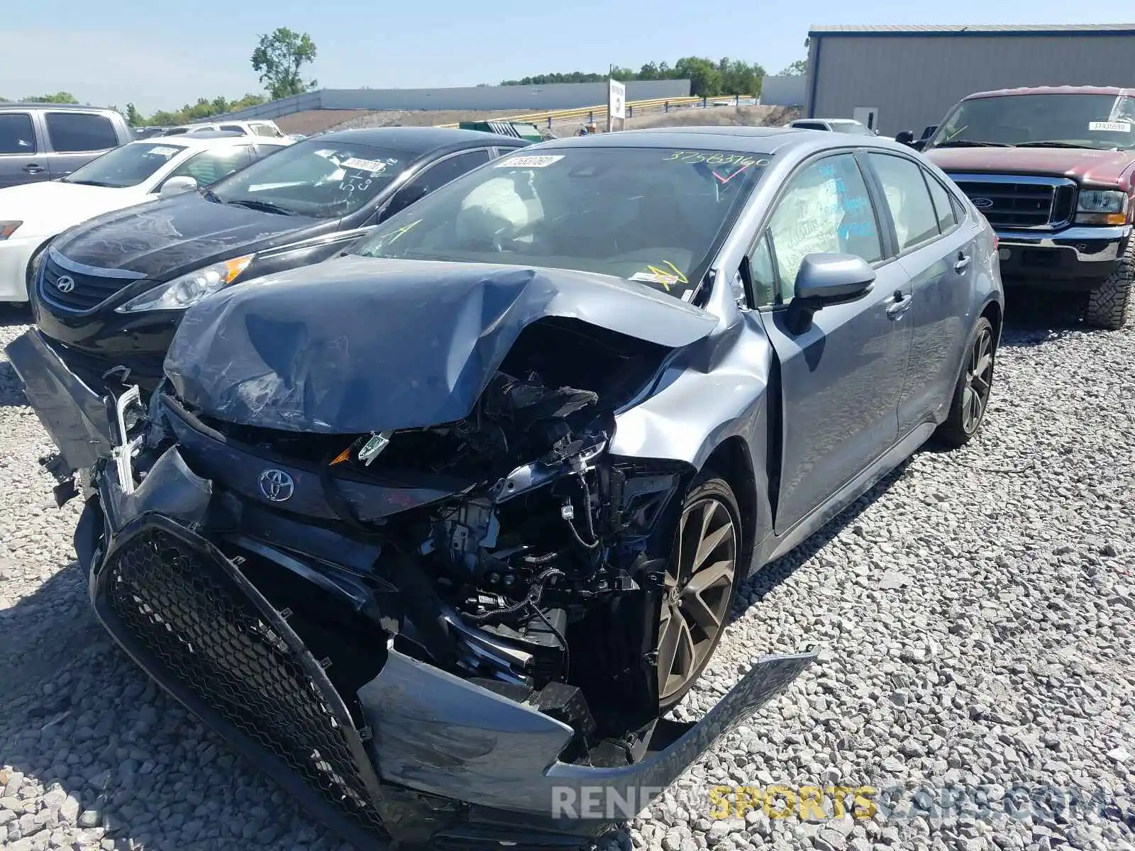 2 Photograph of a damaged car JTDP4RCE2LJ023583 TOYOTA COROLLA 2020