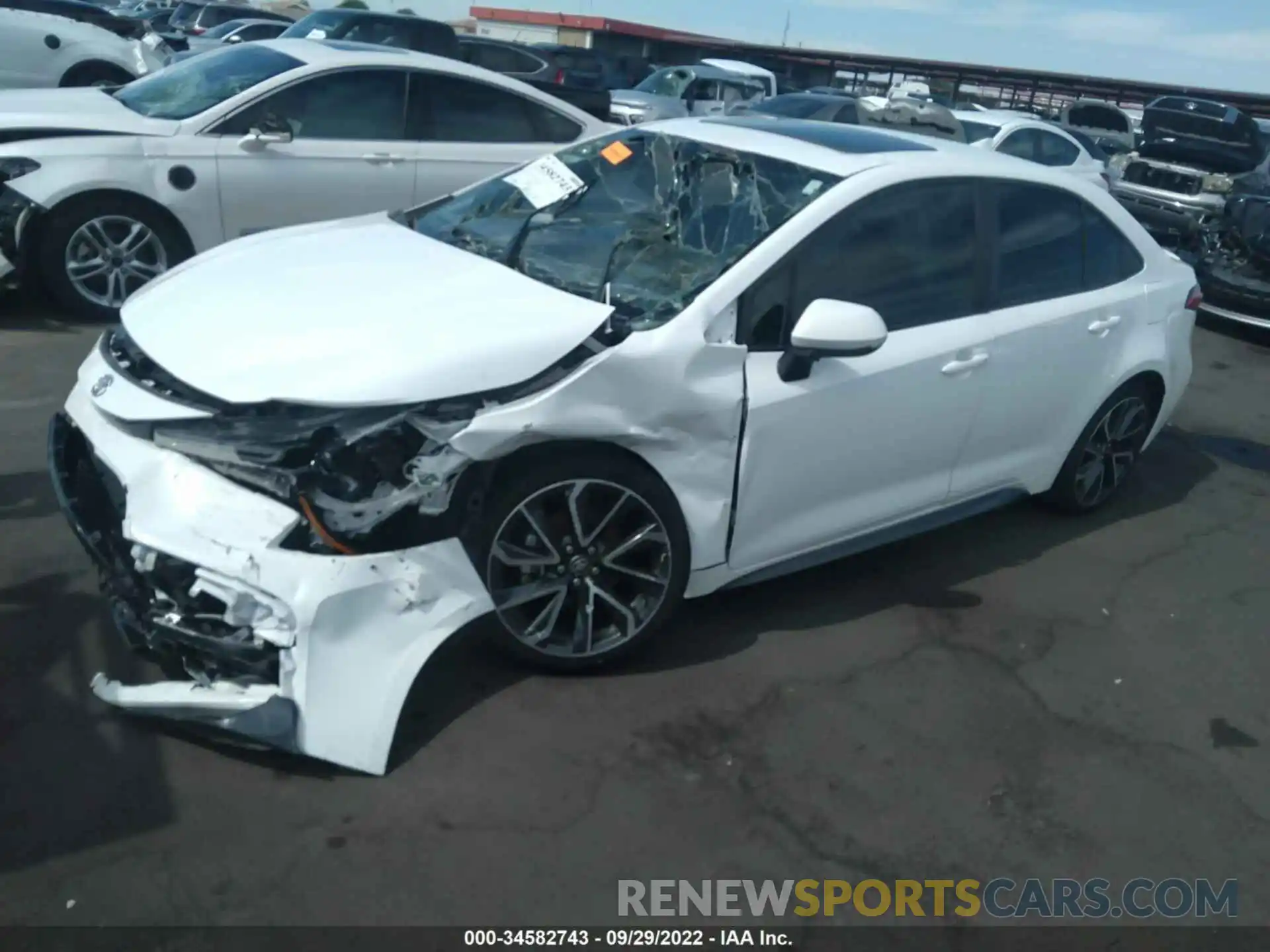 2 Photograph of a damaged car JTDP4RCE3LJ002905 TOYOTA COROLLA 2020