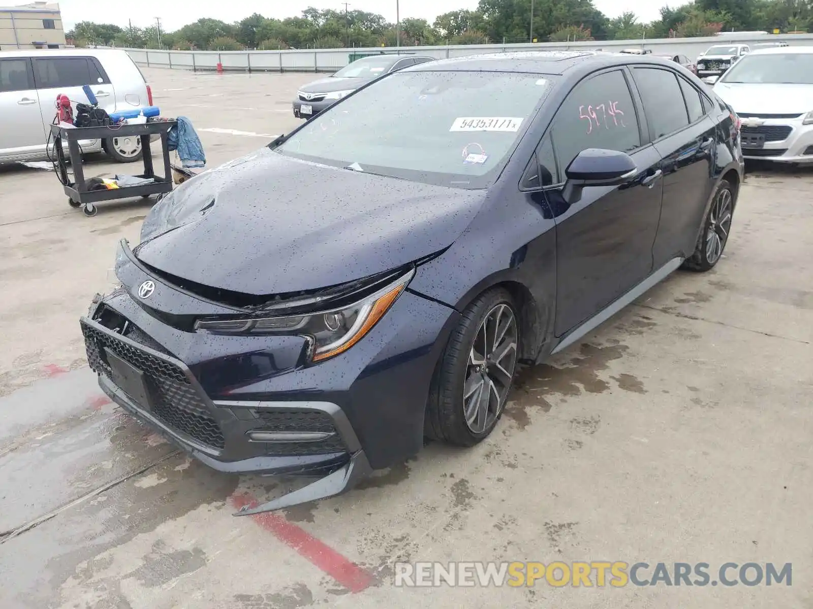 2 Photograph of a damaged car JTDP4RCE3LJ006890 TOYOTA COROLLA 2020