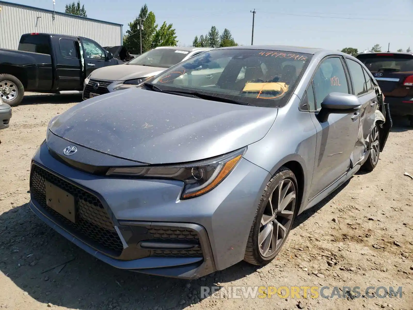 2 Photograph of a damaged car JTDP4RCE3LJ008882 TOYOTA COROLLA 2020