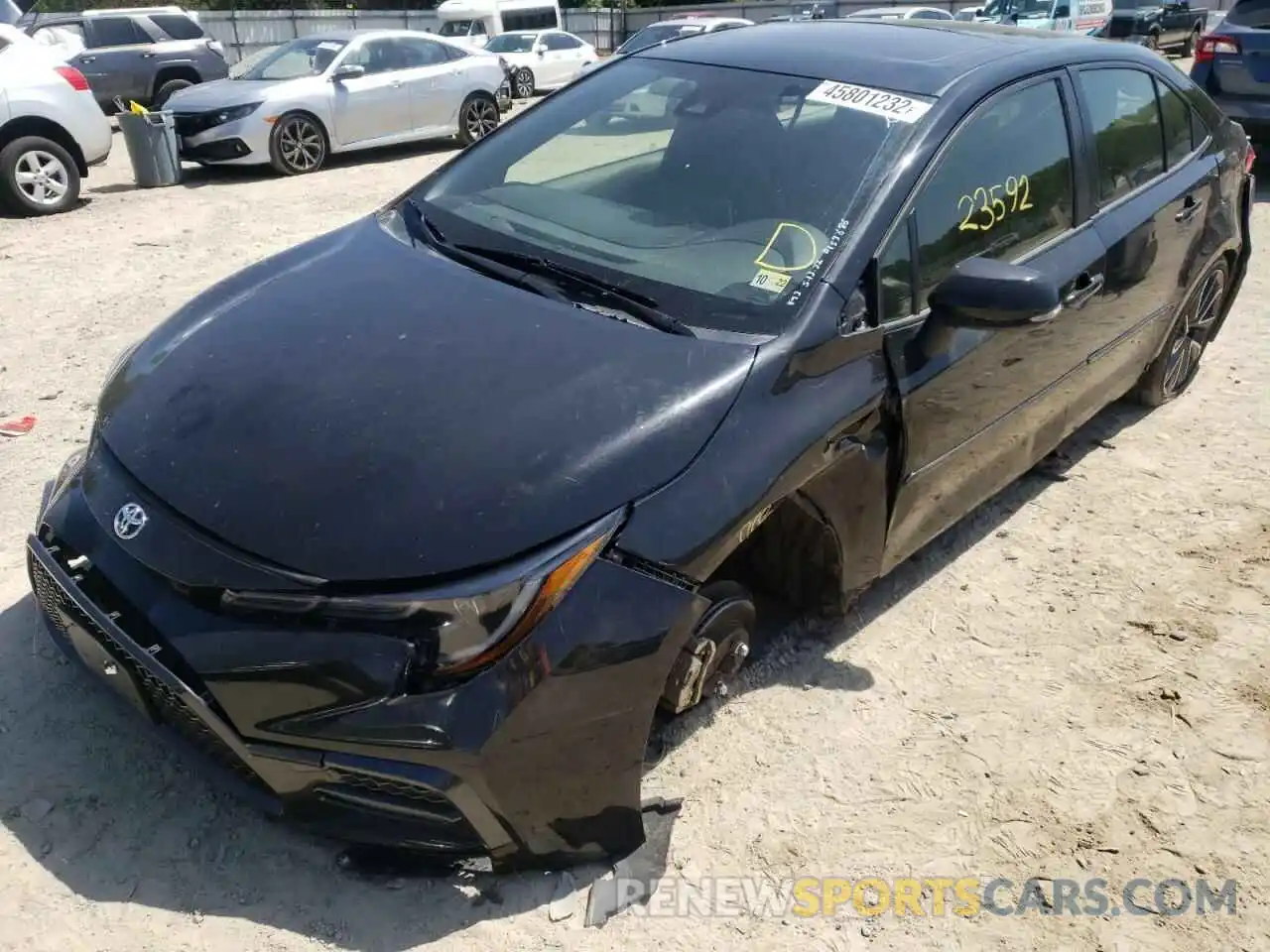 2 Photograph of a damaged car JTDP4RCE3LJ017680 TOYOTA COROLLA 2020