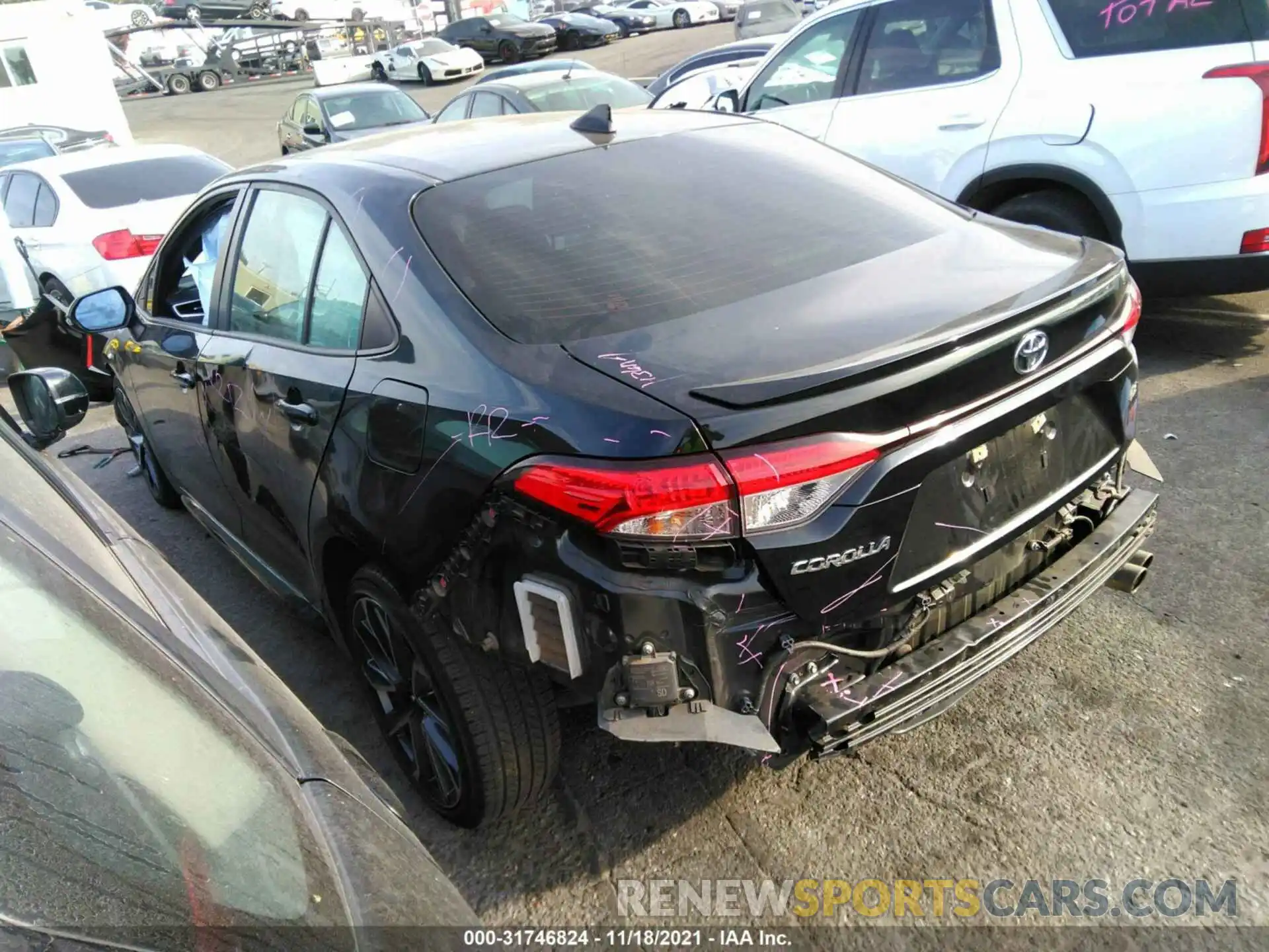 3 Photograph of a damaged car JTDP4RCE3LJ018408 TOYOTA COROLLA 2020