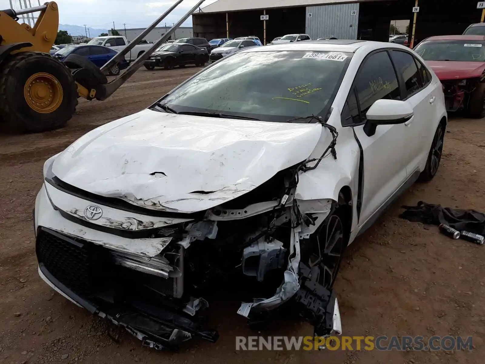 2 Photograph of a damaged car JTDP4RCE3LJ018425 TOYOTA COROLLA 2020