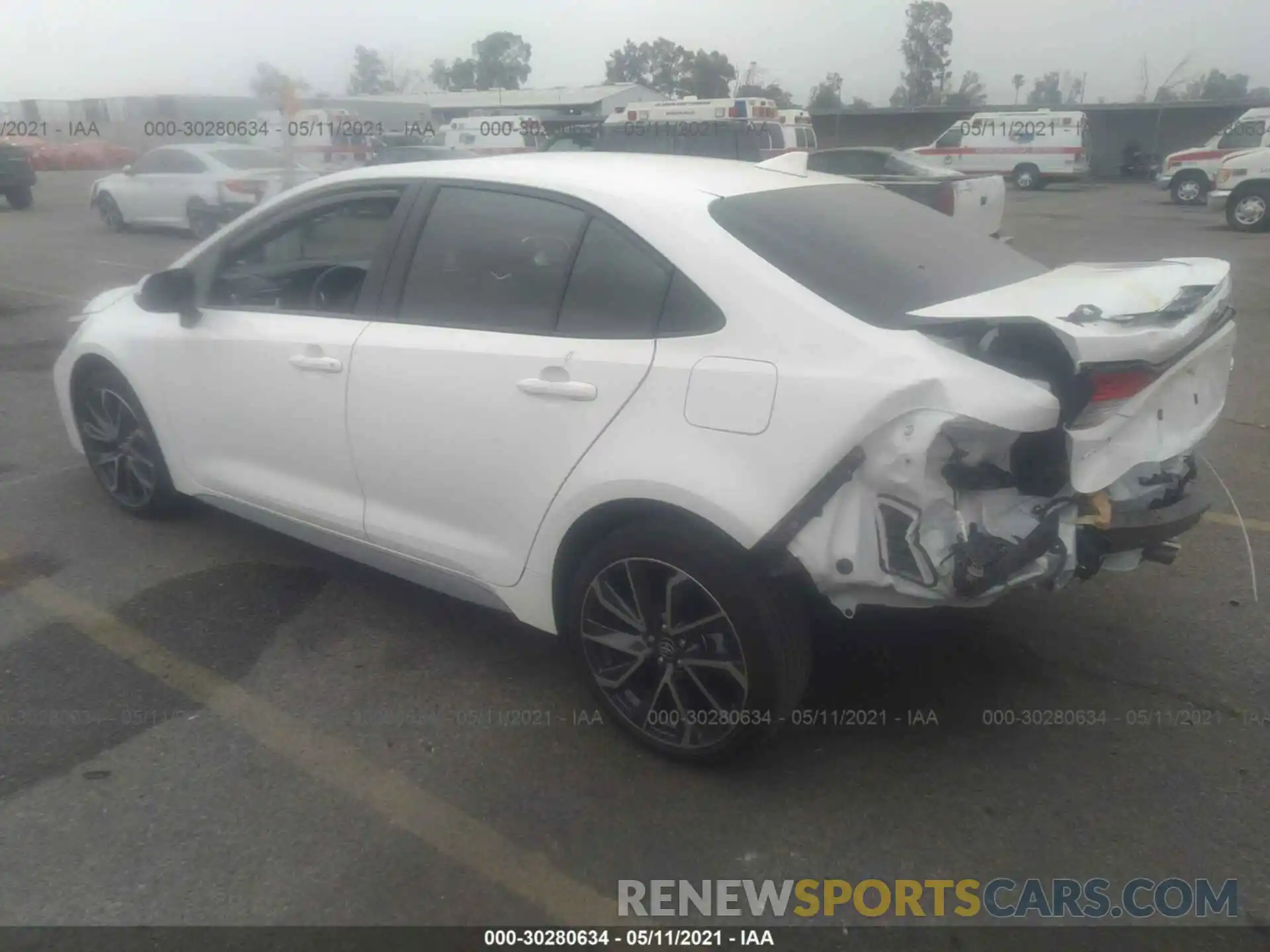 3 Photograph of a damaged car JTDP4RCE3LJ019400 TOYOTA COROLLA 2020