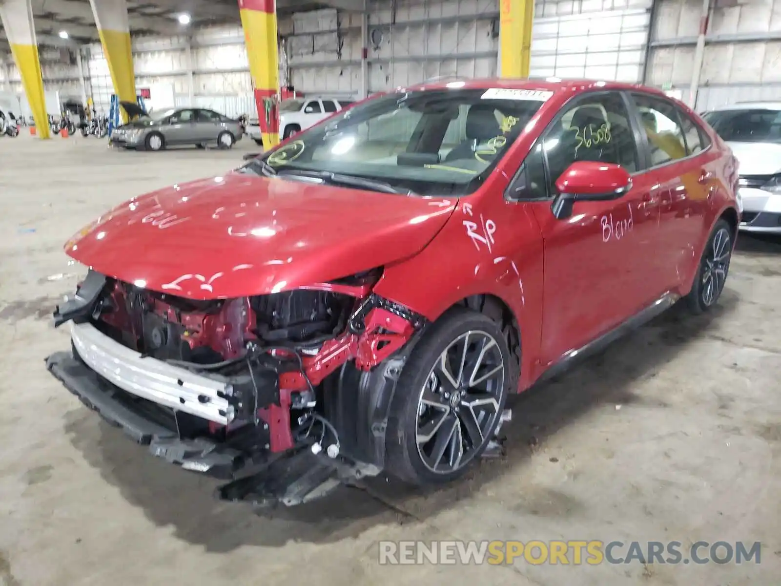 2 Photograph of a damaged car JTDP4RCE3LJ019459 TOYOTA COROLLA 2020