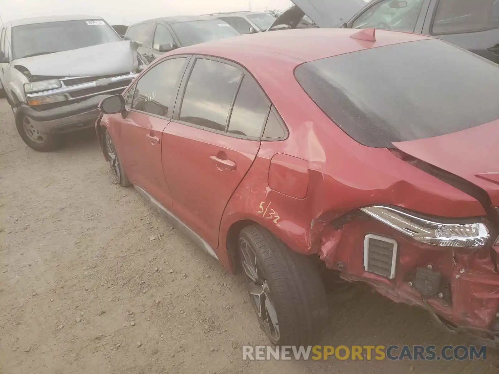 3 Photograph of a damaged car JTDP4RCE3LJ028887 TOYOTA COROLLA 2020