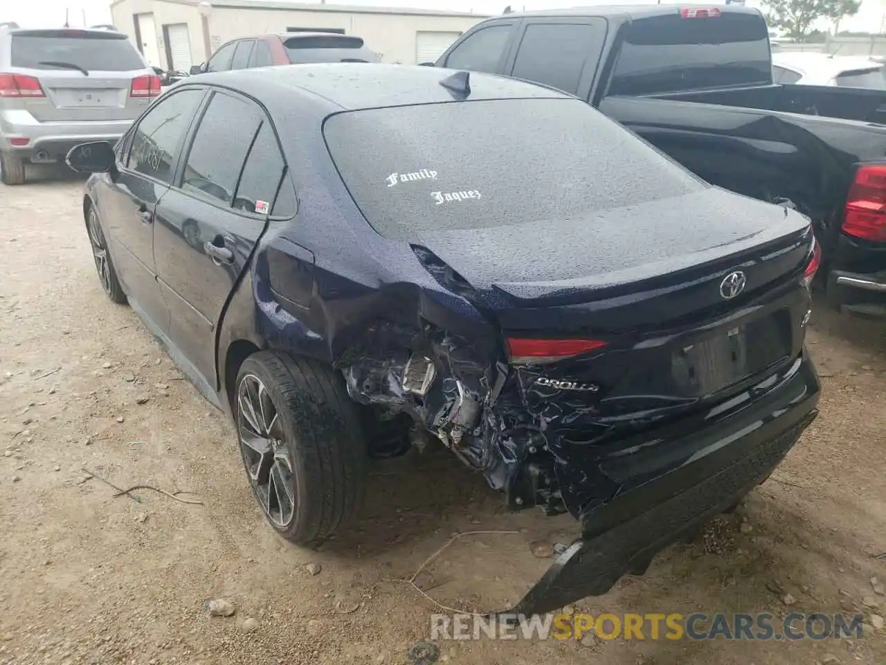 3 Photograph of a damaged car JTDP4RCE3LJ029117 TOYOTA COROLLA 2020