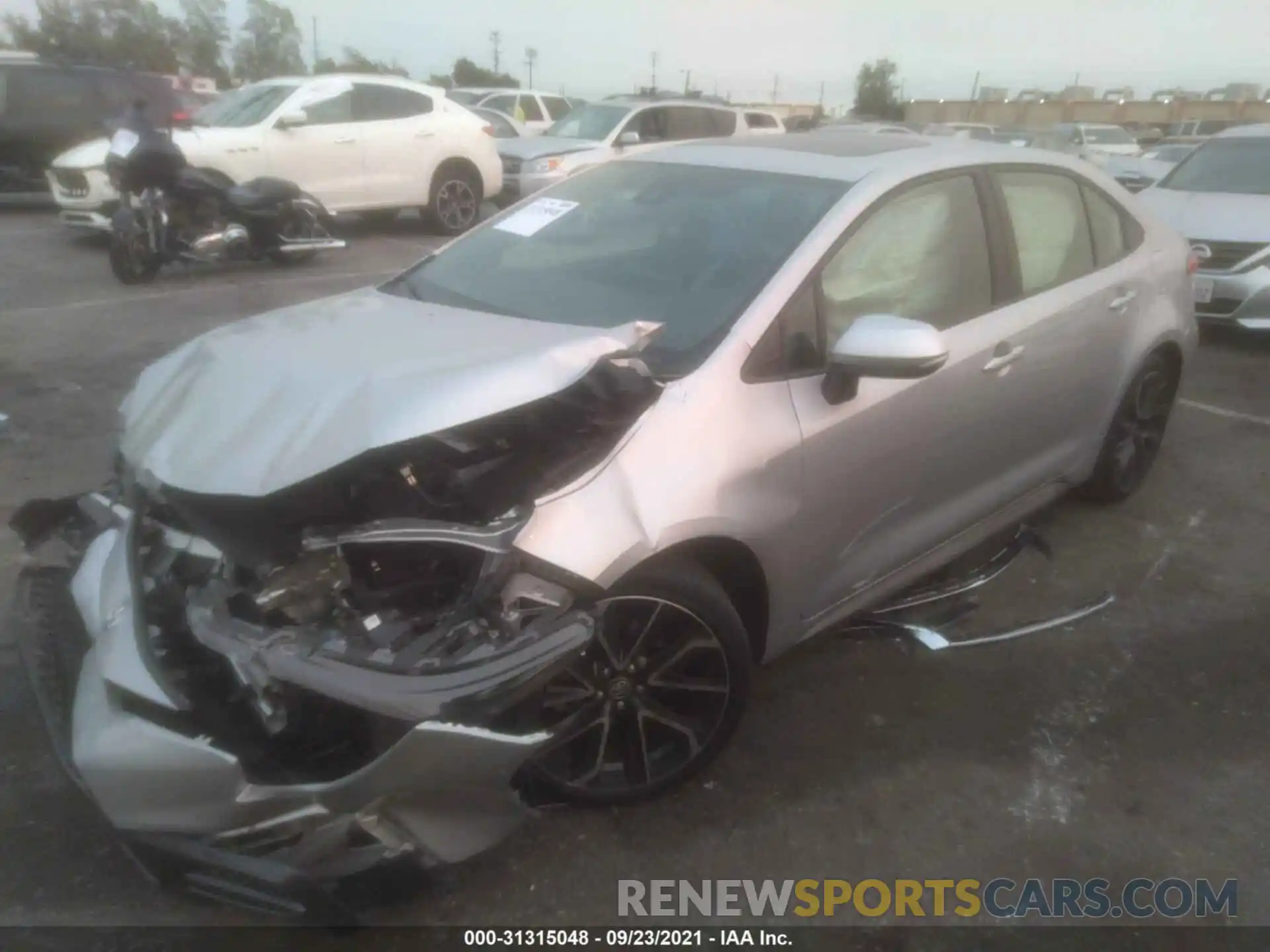 2 Photograph of a damaged car JTDP4RCE3LJ033006 TOYOTA COROLLA 2020