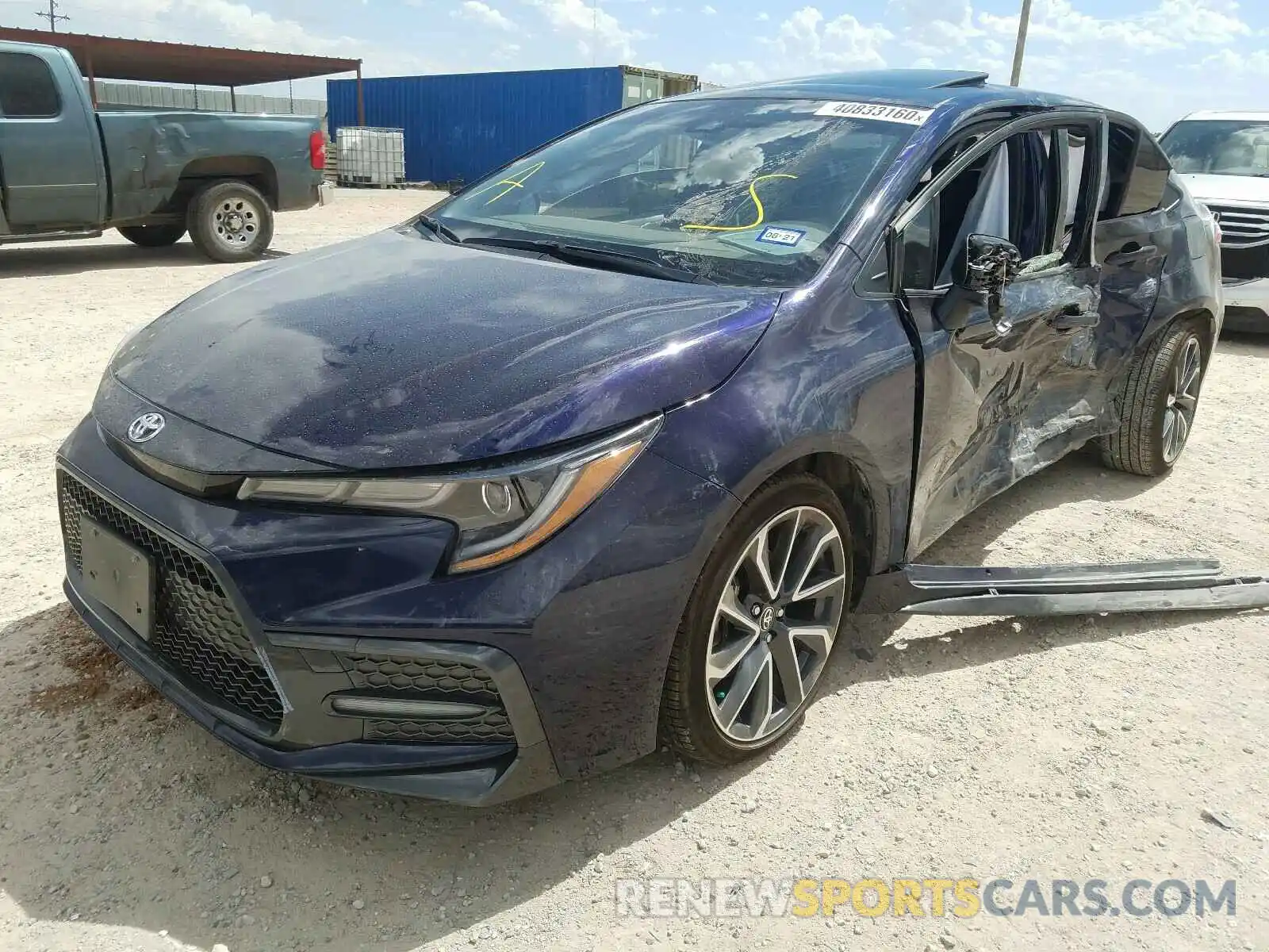 2 Photograph of a damaged car JTDP4RCE3LJ033491 TOYOTA COROLLA 2020