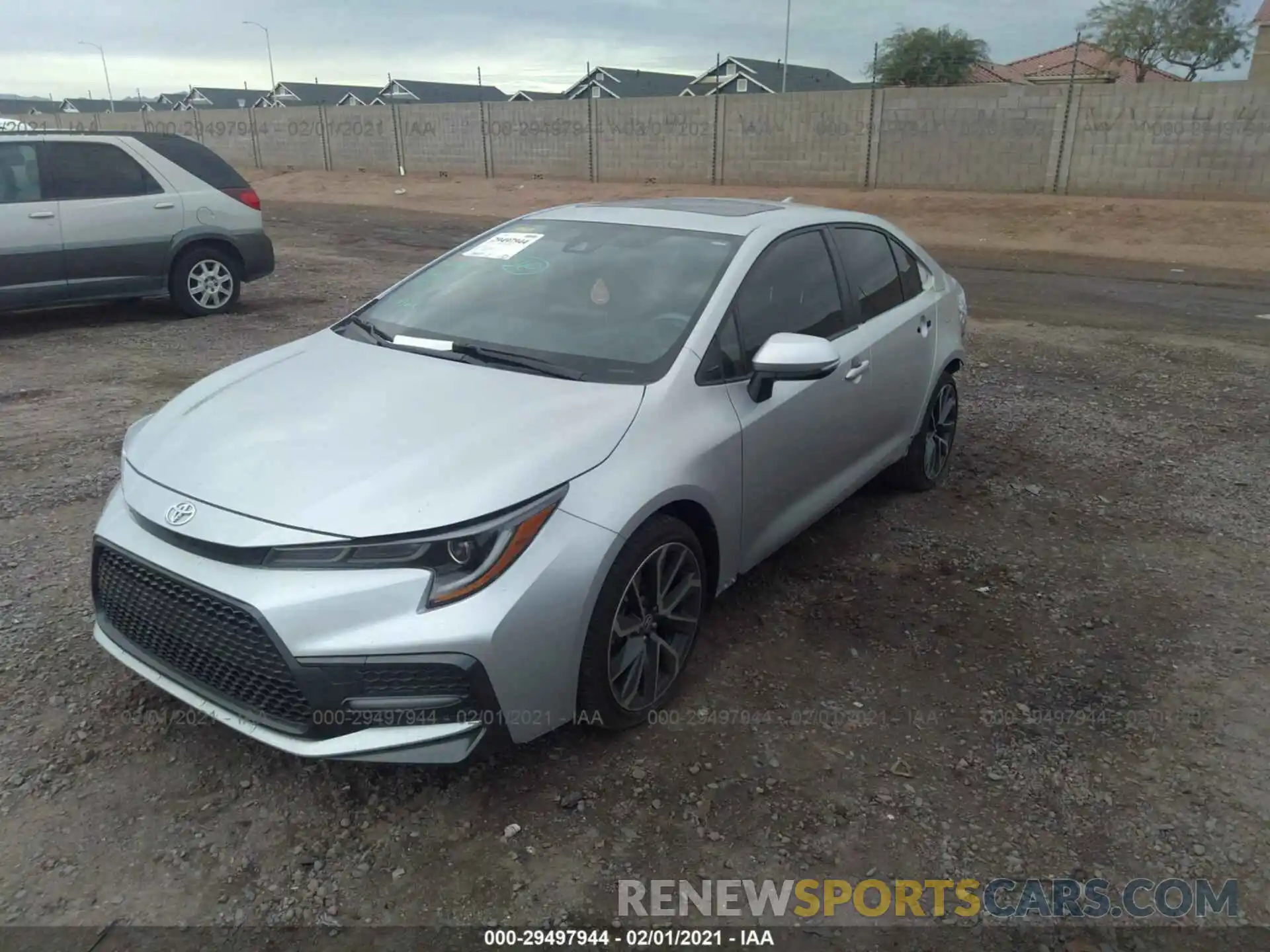 2 Photograph of a damaged car JTDP4RCE3LJ034401 TOYOTA COROLLA 2020