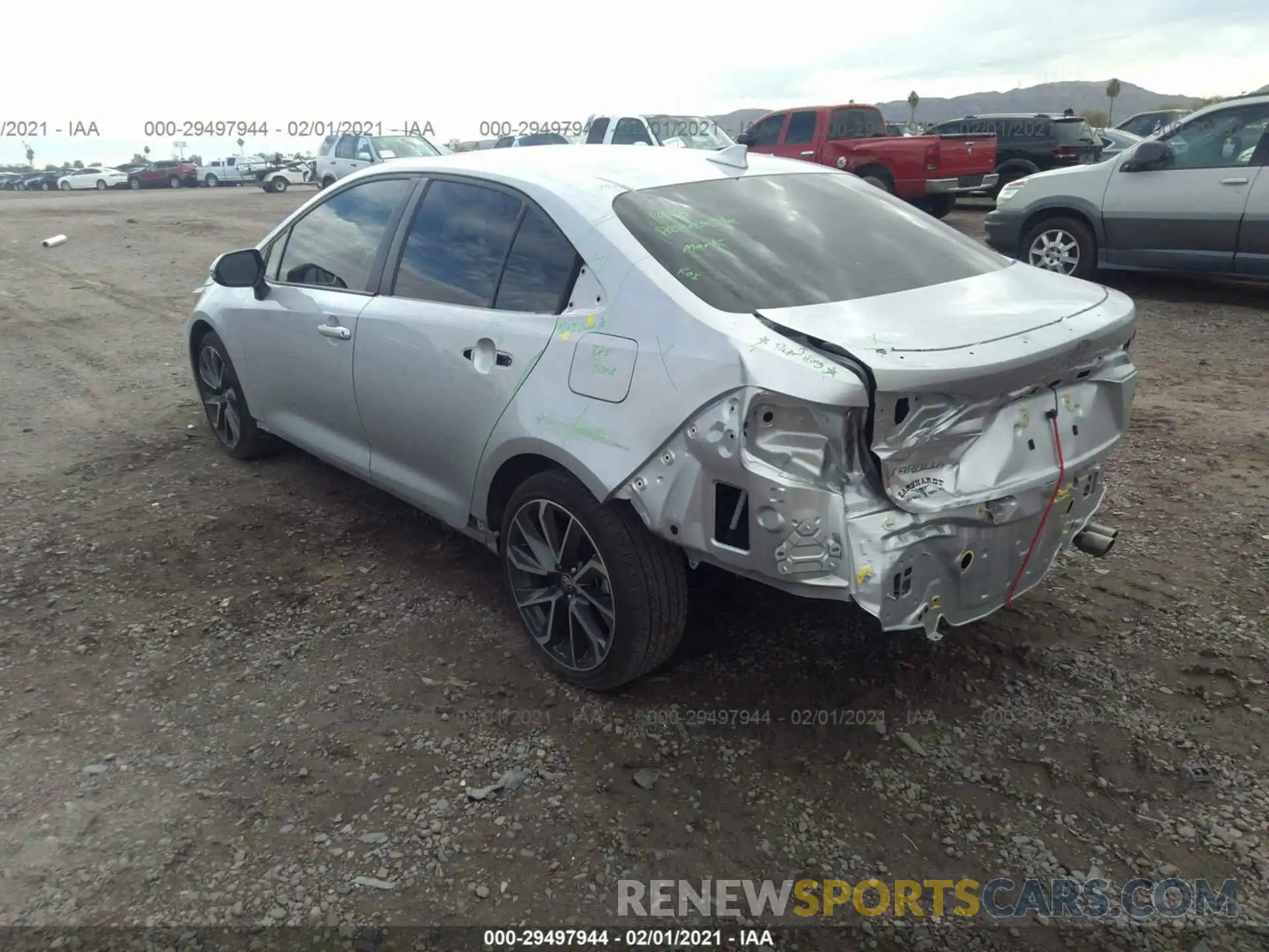 3 Photograph of a damaged car JTDP4RCE3LJ034401 TOYOTA COROLLA 2020