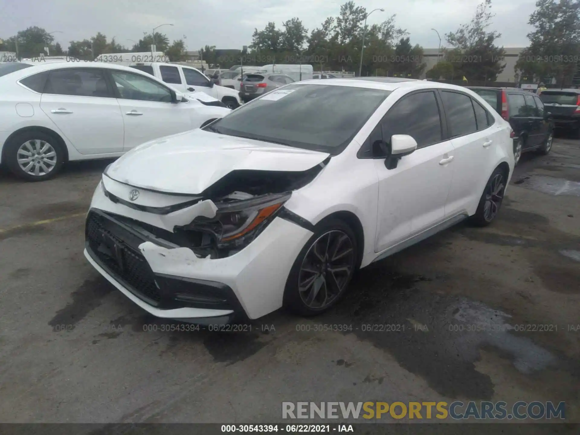 2 Photograph of a damaged car JTDP4RCE3LJ035032 TOYOTA COROLLA 2020