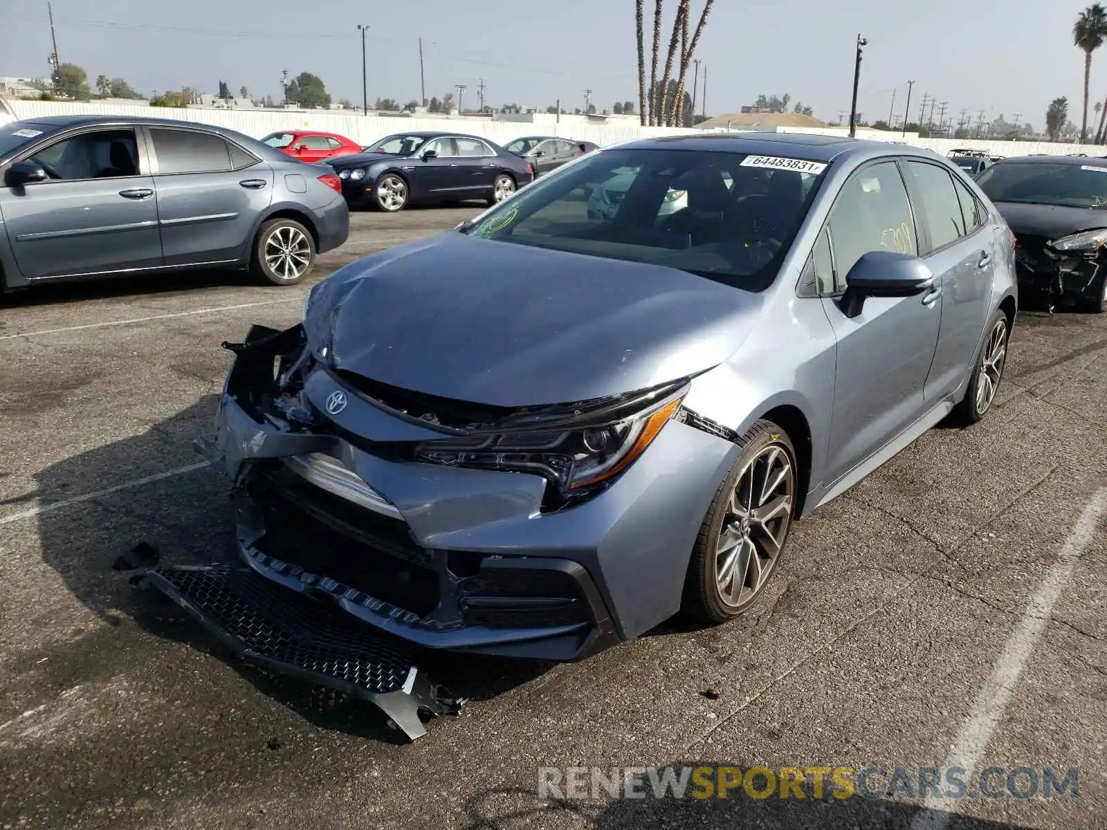 2 Photograph of a damaged car JTDP4RCE3LJ048735 TOYOTA COROLLA 2020