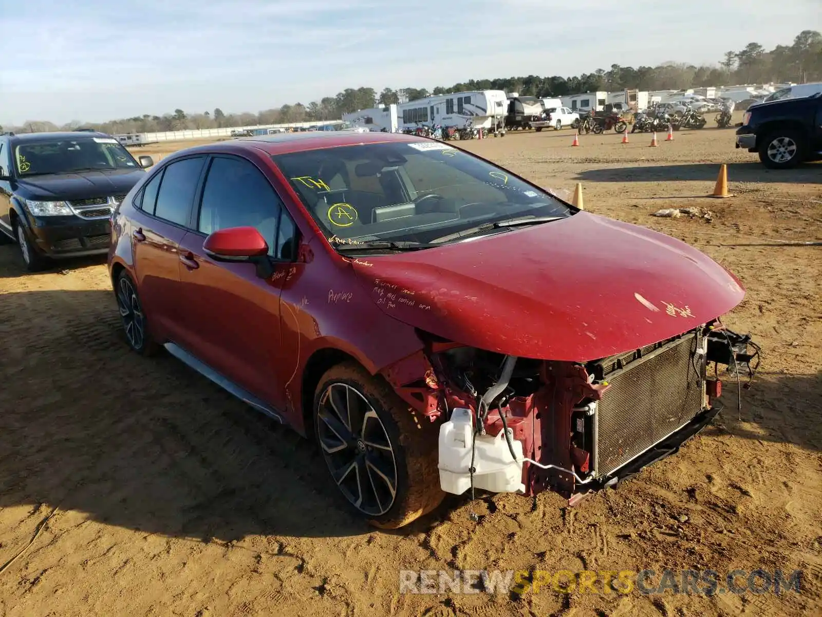 1 Photograph of a damaged car JTDP4RCE4LJ005957 TOYOTA COROLLA 2020