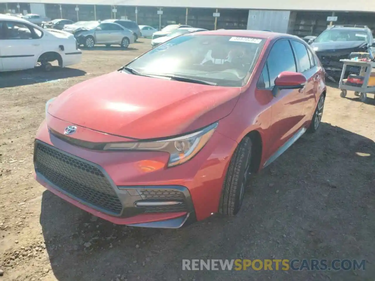 2 Photograph of a damaged car JTDP4RCE4LJ008177 TOYOTA COROLLA 2020