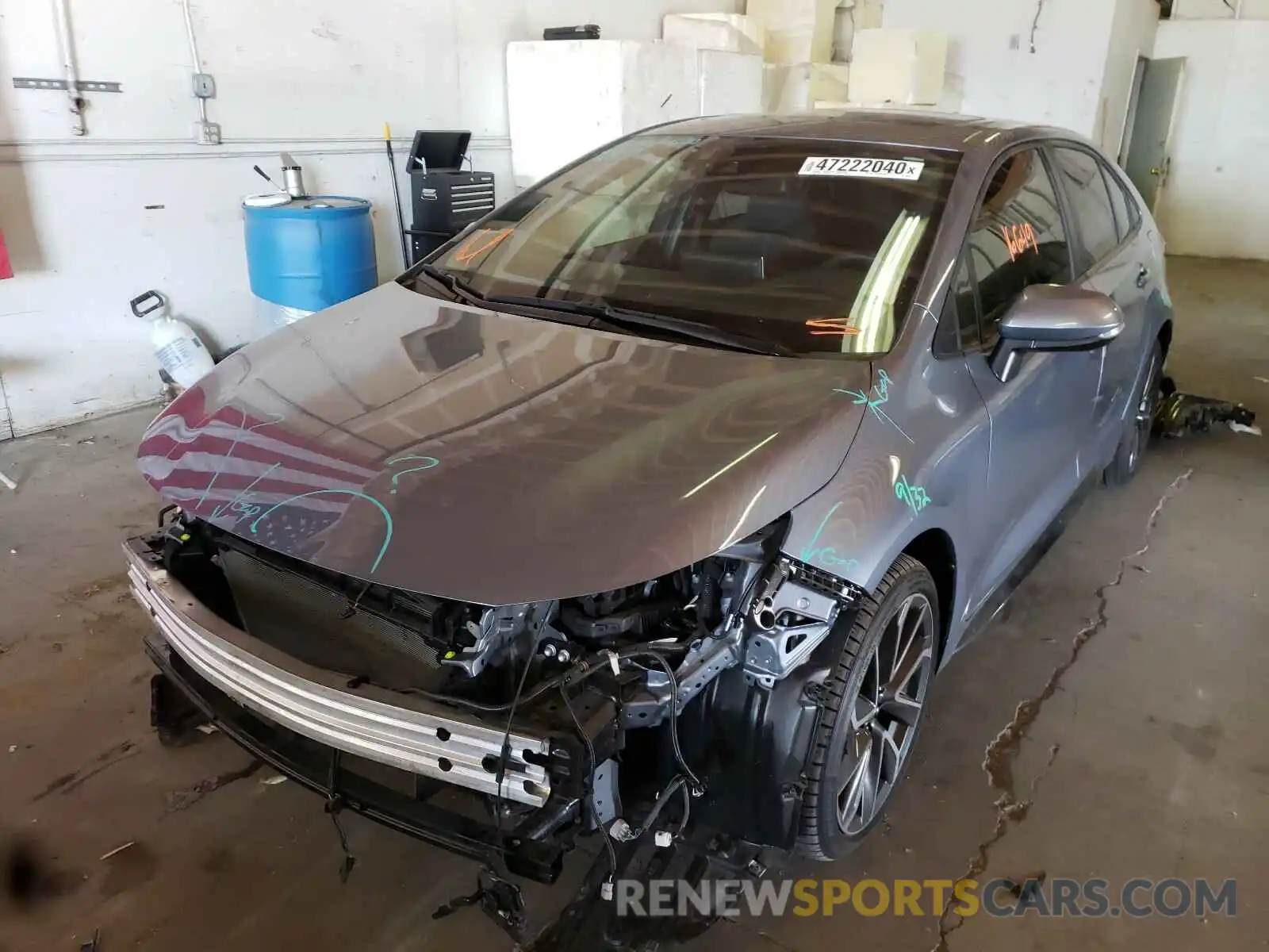 2 Photograph of a damaged car JTDP4RCE4LJ009359 TOYOTA COROLLA 2020