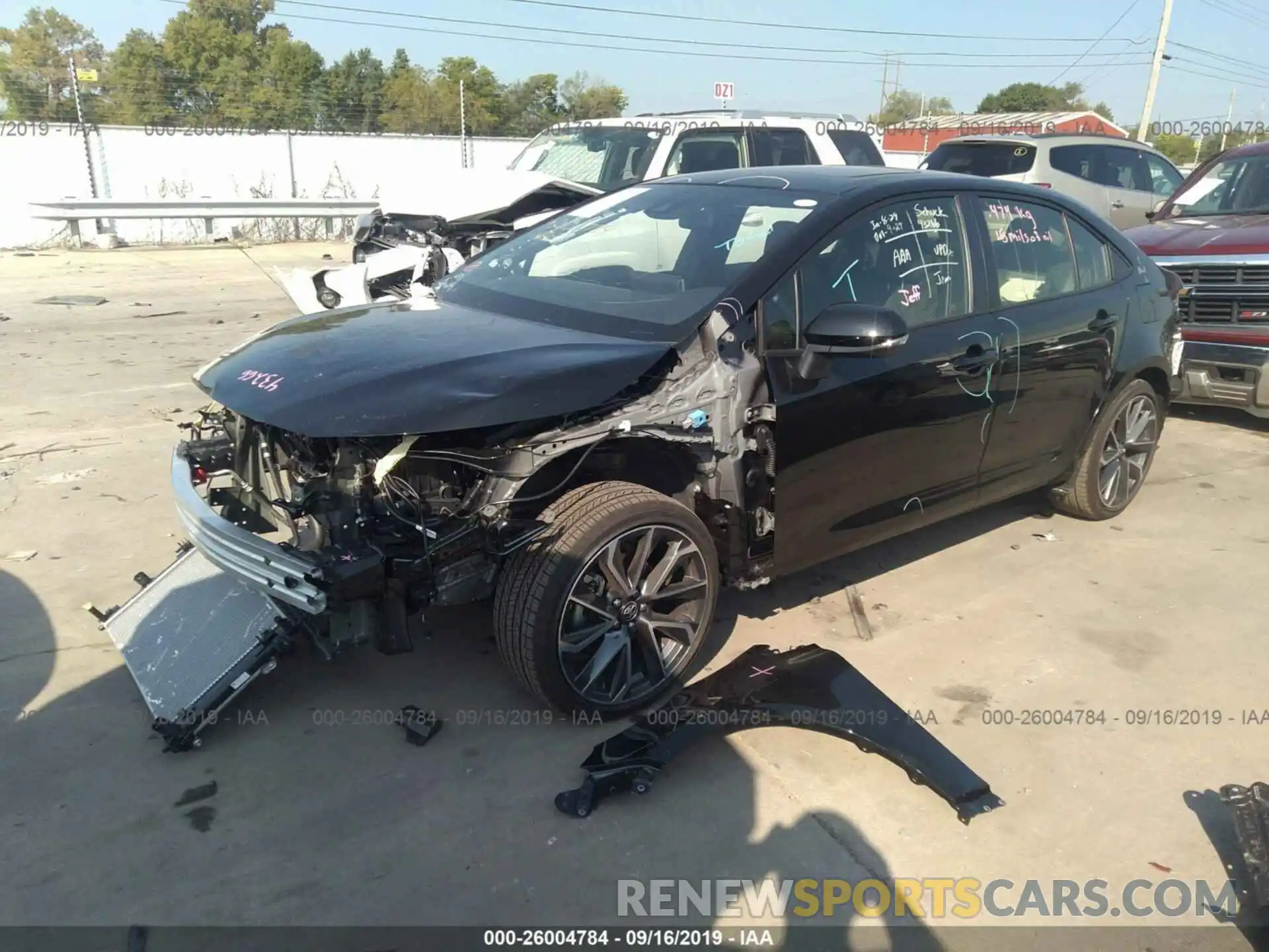 2 Photograph of a damaged car JTDP4RCE4LJ015467 TOYOTA COROLLA 2020