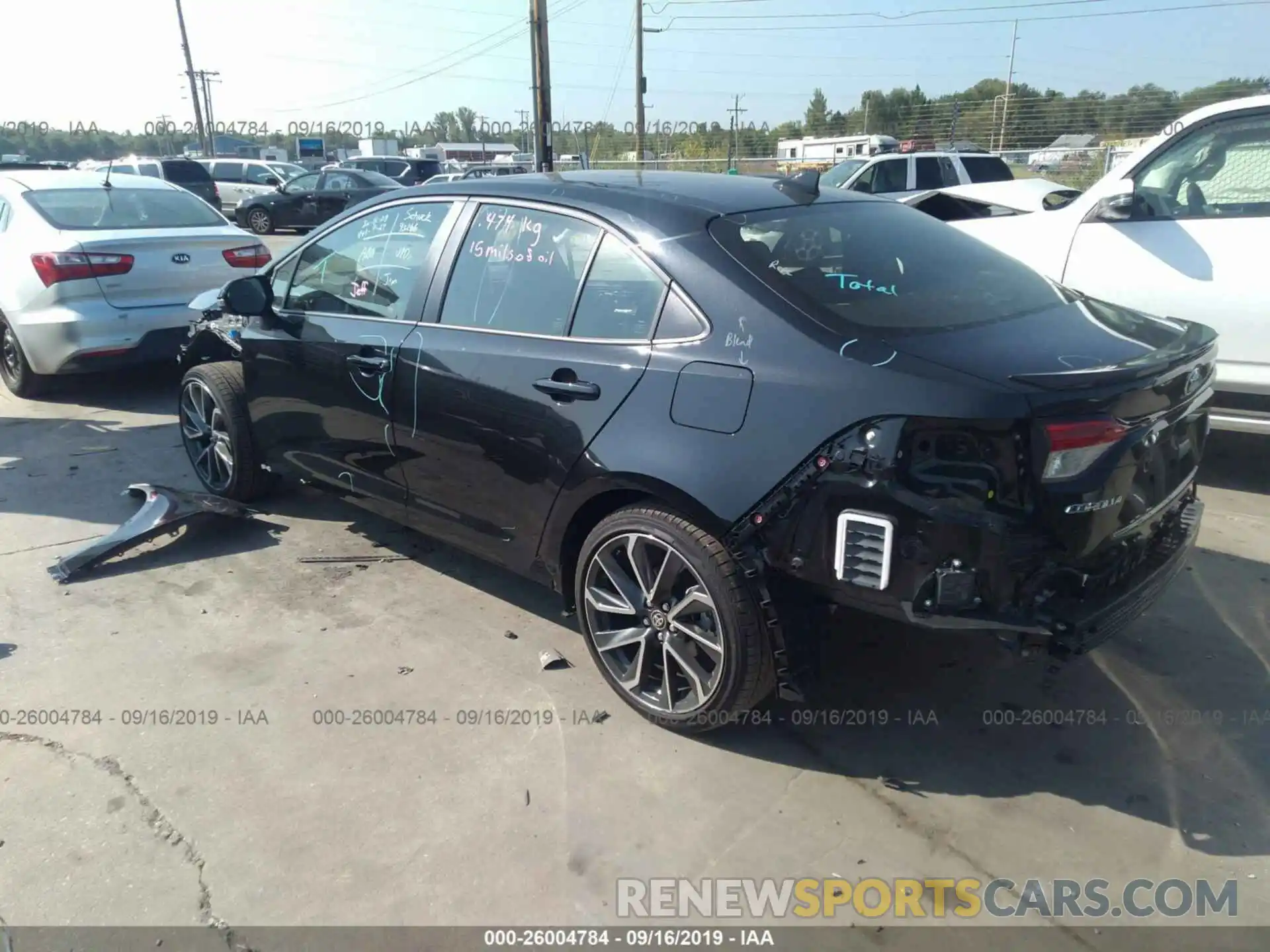 3 Photograph of a damaged car JTDP4RCE4LJ015467 TOYOTA COROLLA 2020