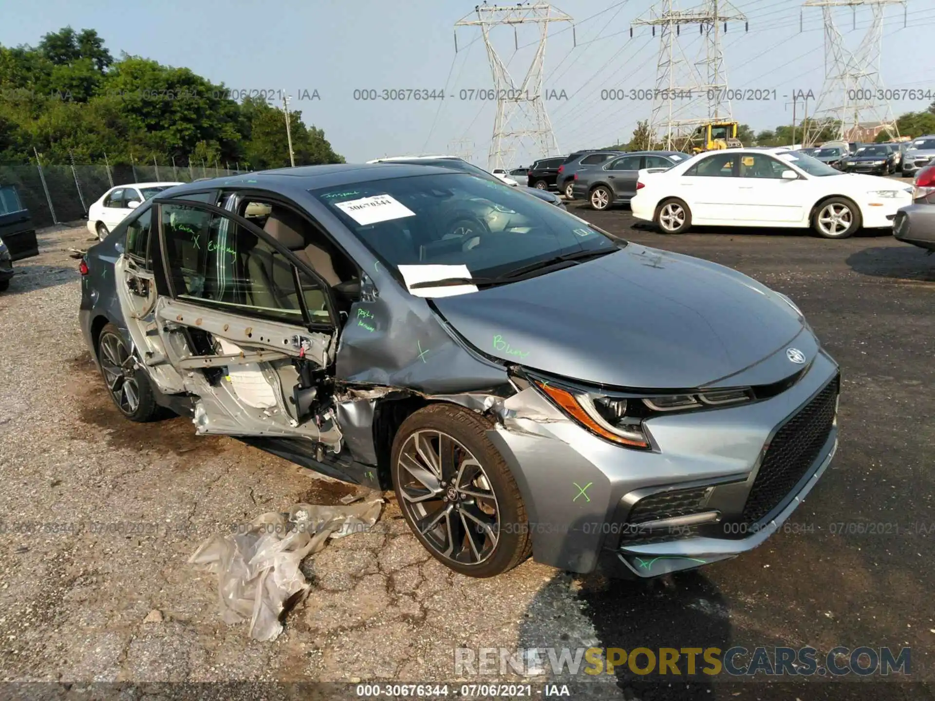 1 Photograph of a damaged car JTDP4RCE4LJ018000 TOYOTA COROLLA 2020