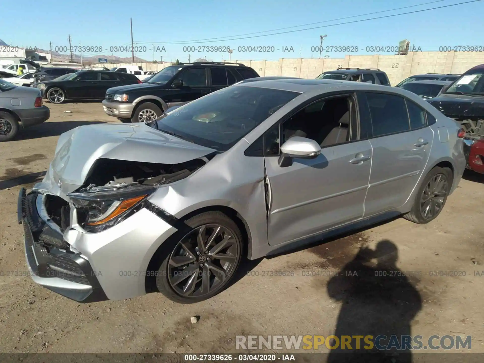 2 Photograph of a damaged car JTDP4RCE4LJ019101 TOYOTA COROLLA 2020