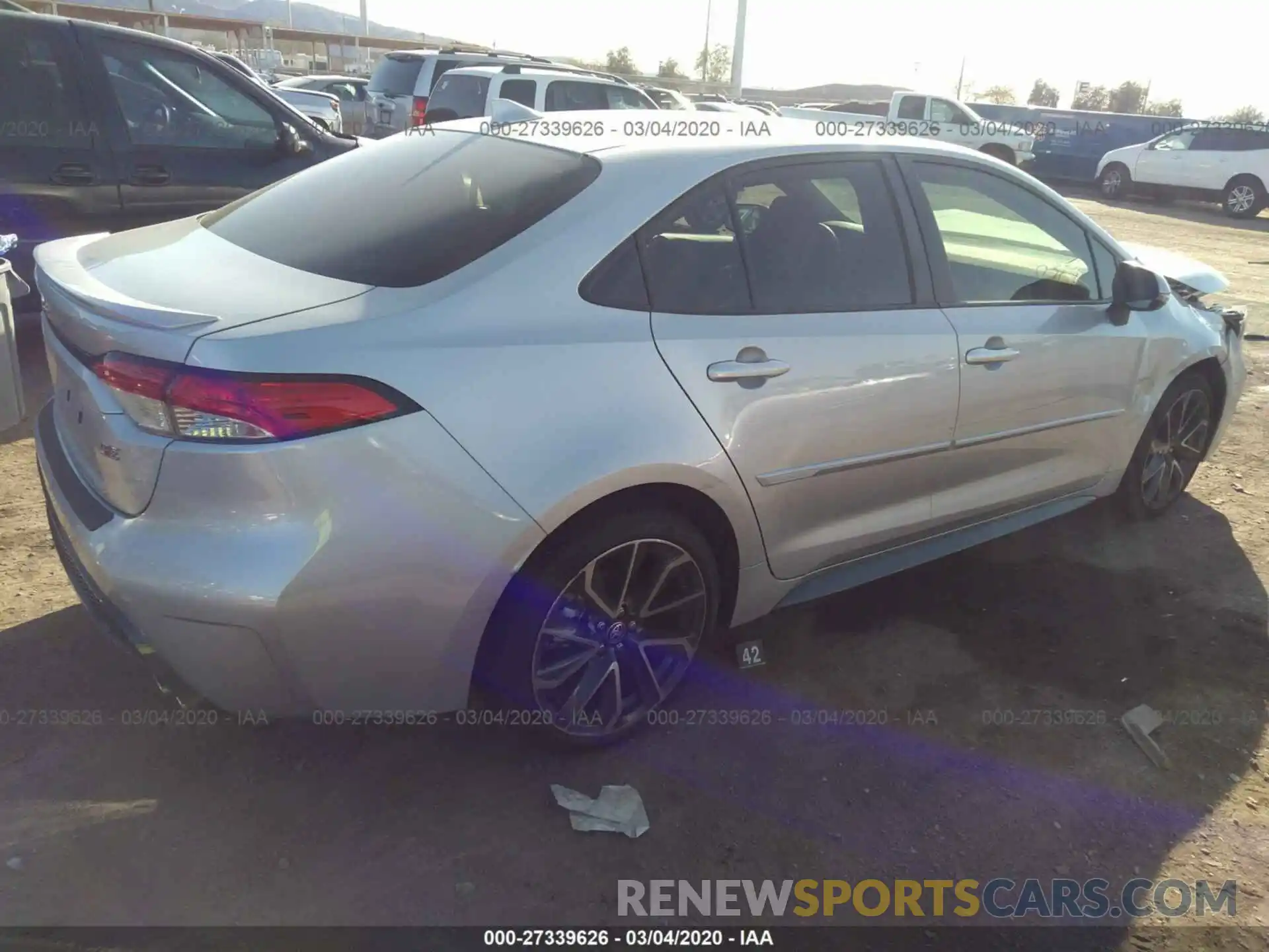 4 Photograph of a damaged car JTDP4RCE4LJ019101 TOYOTA COROLLA 2020