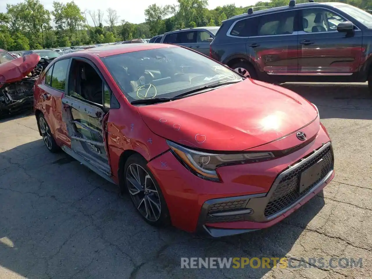 1 Photograph of a damaged car JTDP4RCE4LJ034701 TOYOTA COROLLA 2020