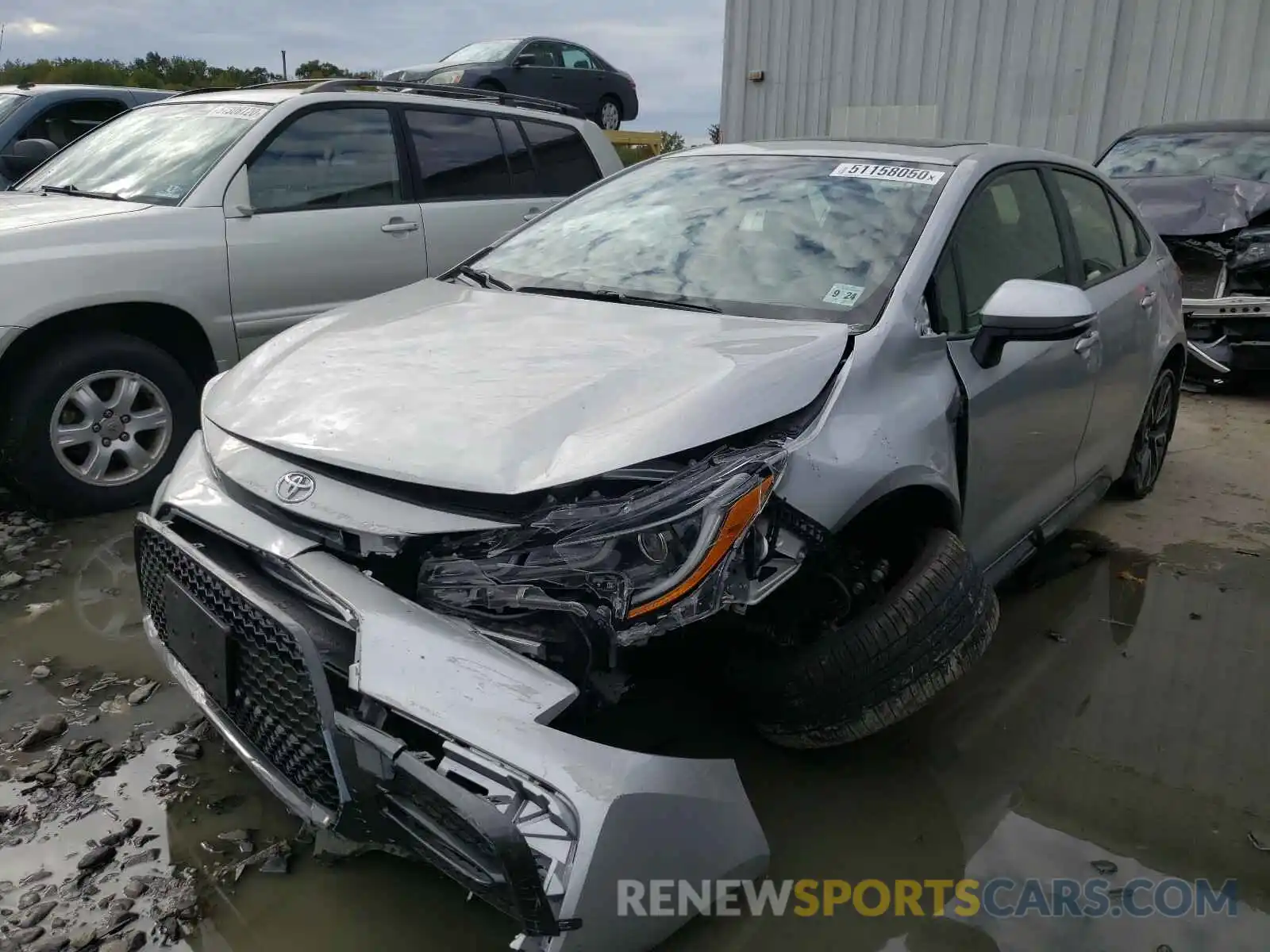 2 Photograph of a damaged car JTDP4RCE4LJ035833 TOYOTA COROLLA 2020