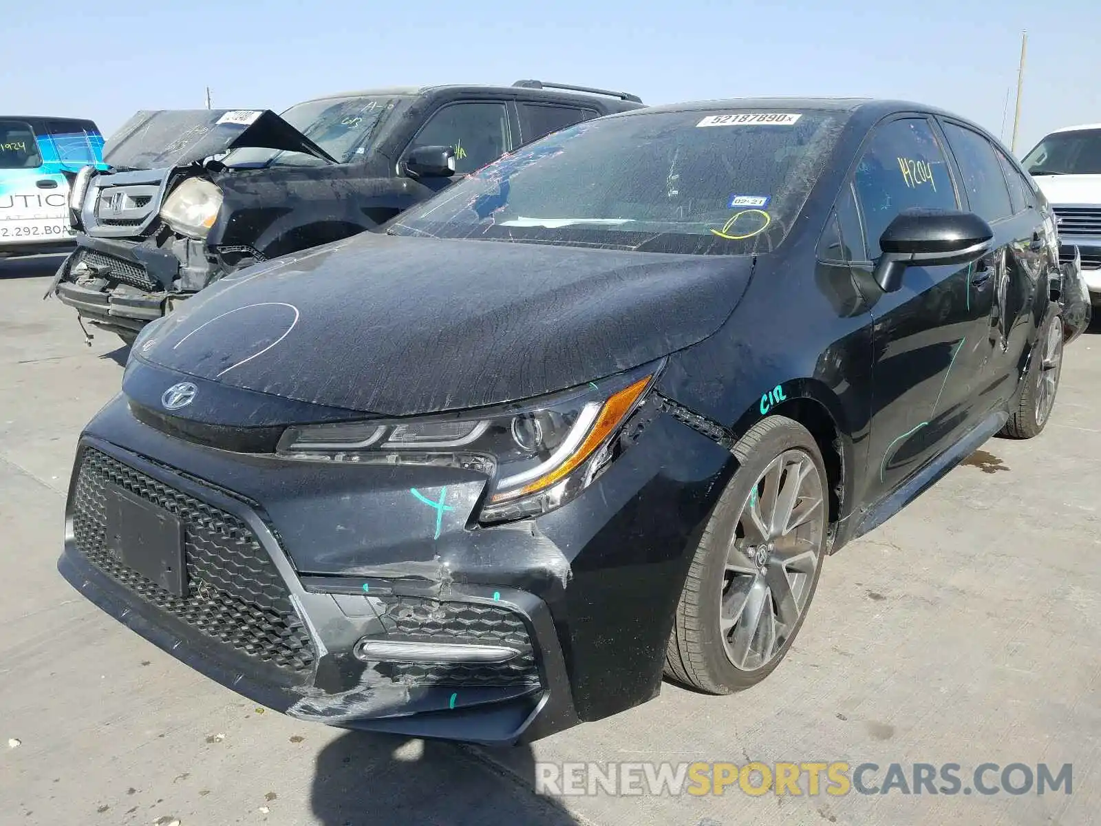 2 Photograph of a damaged car JTDP4RCE5LJ004655 TOYOTA COROLLA 2020