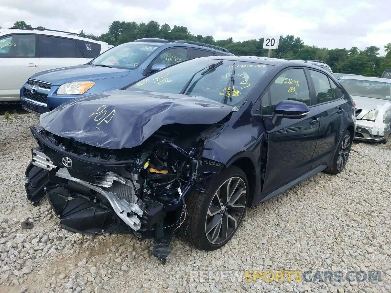 2 Photograph of a damaged car JTDP4RCE5LJ004932 TOYOTA COROLLA 2020