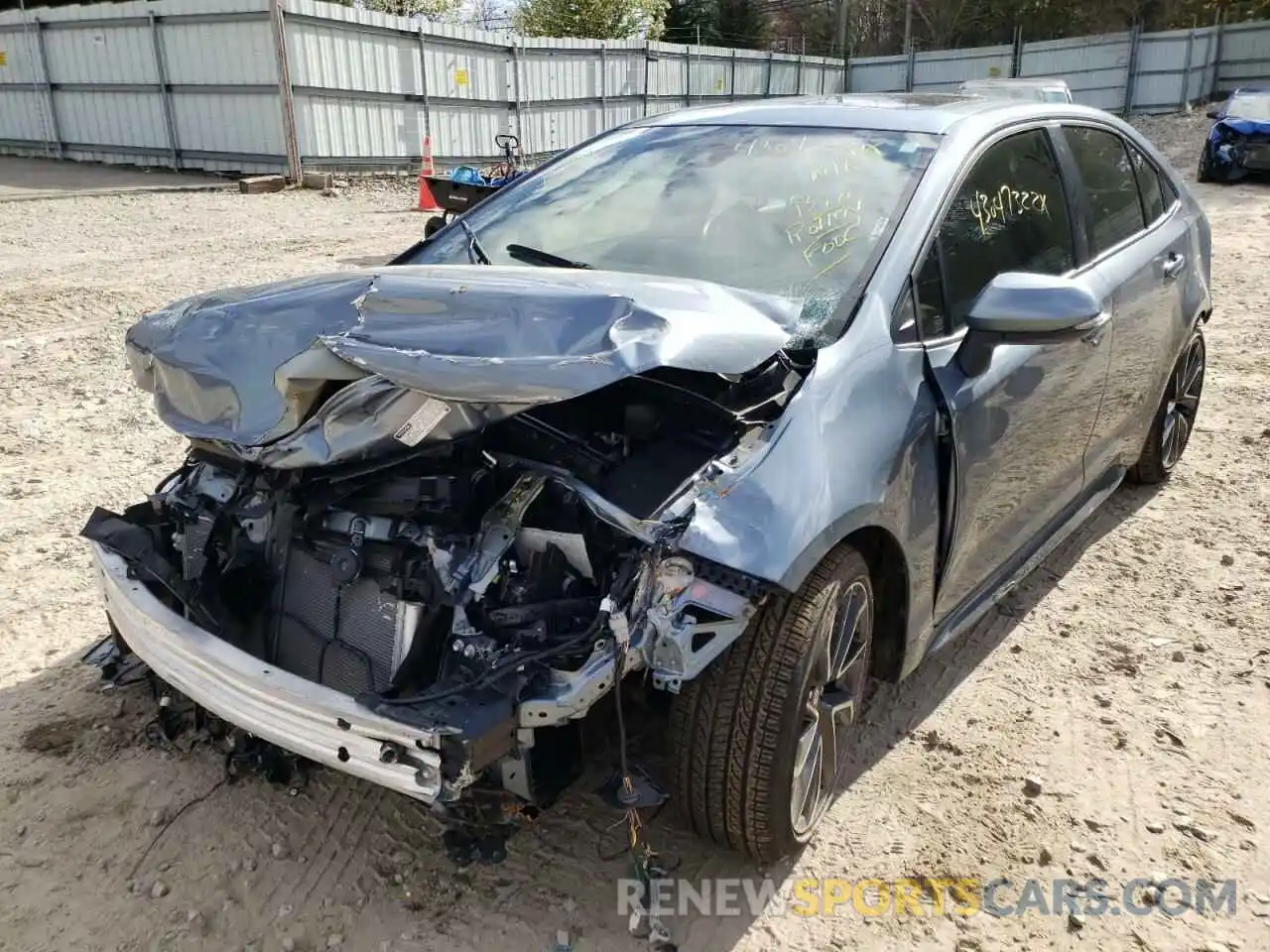 2 Photograph of a damaged car JTDP4RCE5LJ005076 TOYOTA COROLLA 2020