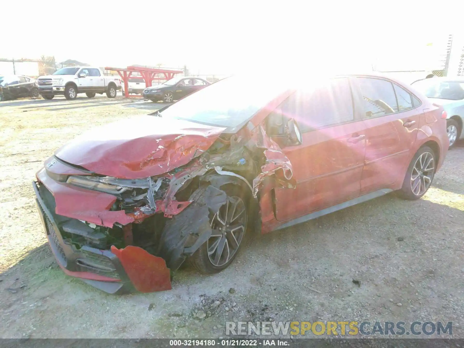 2 Photograph of a damaged car JTDP4RCE5LJ006521 TOYOTA COROLLA 2020