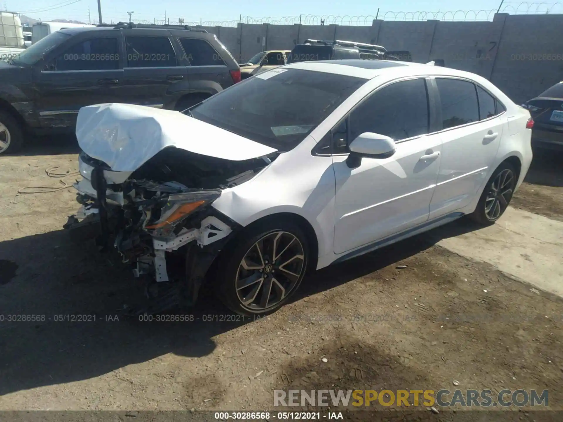 2 Photograph of a damaged car JTDP4RCE5LJ018104 TOYOTA COROLLA 2020