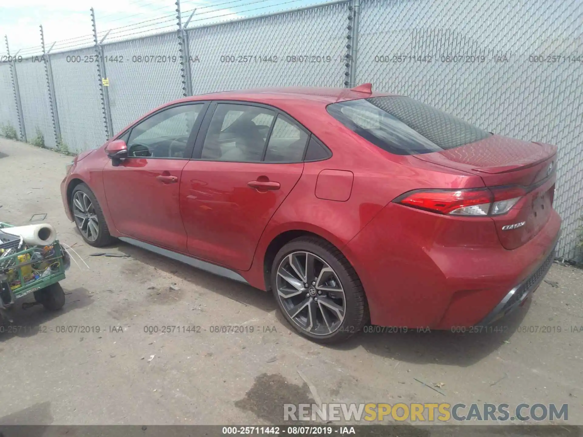 3 Photograph of a damaged car JTDP4RCE5LJ020760 TOYOTA COROLLA 2020