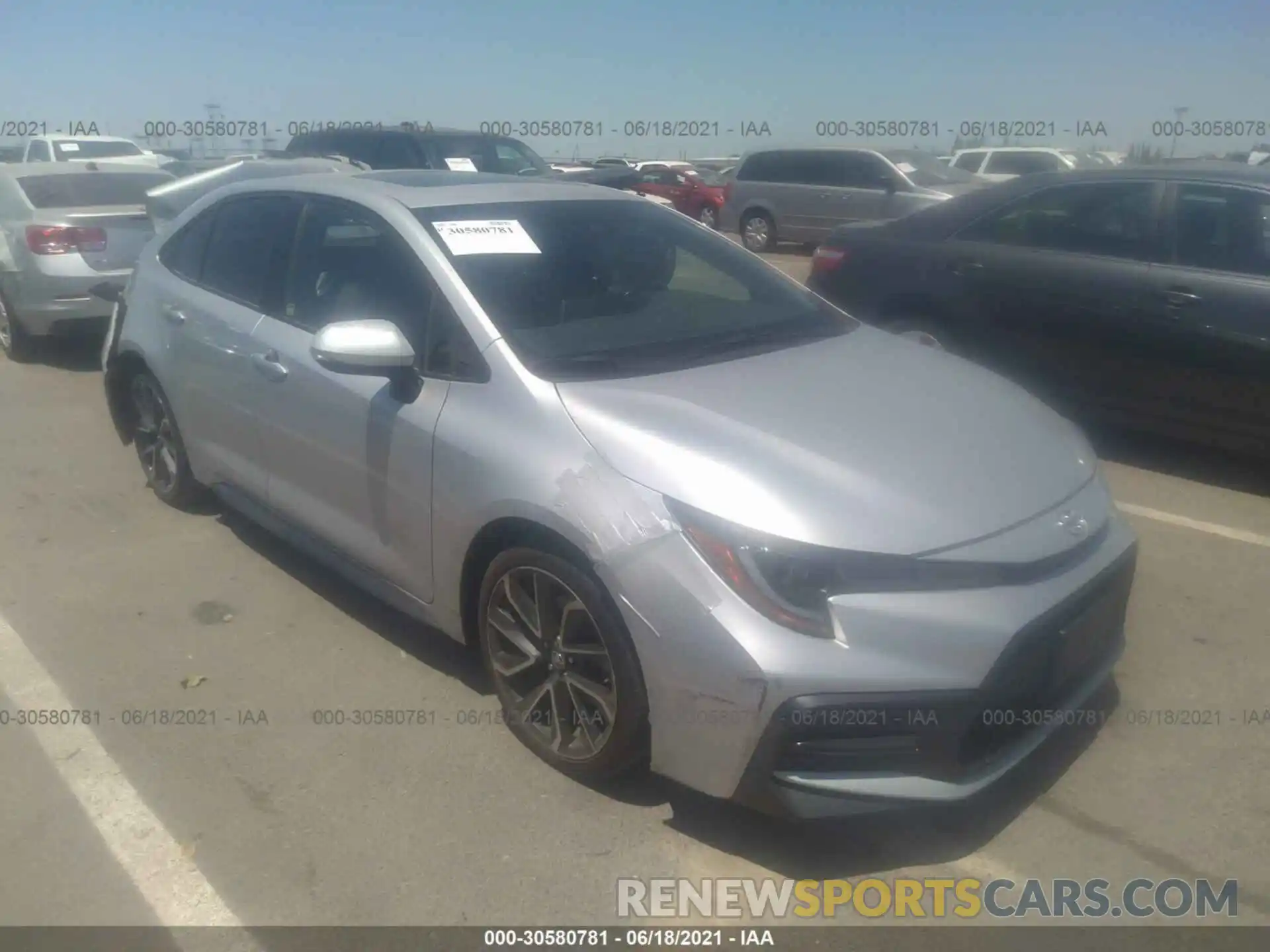 1 Photograph of a damaged car JTDP4RCE5LJ030737 TOYOTA COROLLA 2020