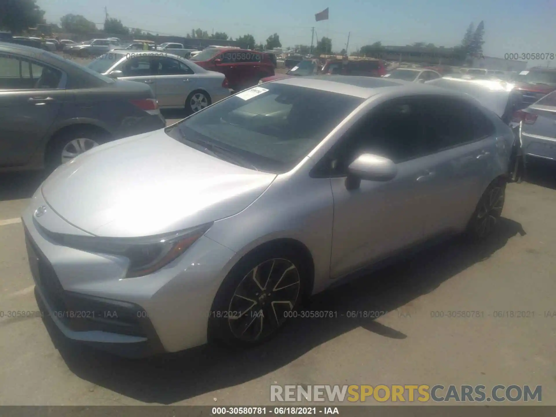 2 Photograph of a damaged car JTDP4RCE5LJ030737 TOYOTA COROLLA 2020