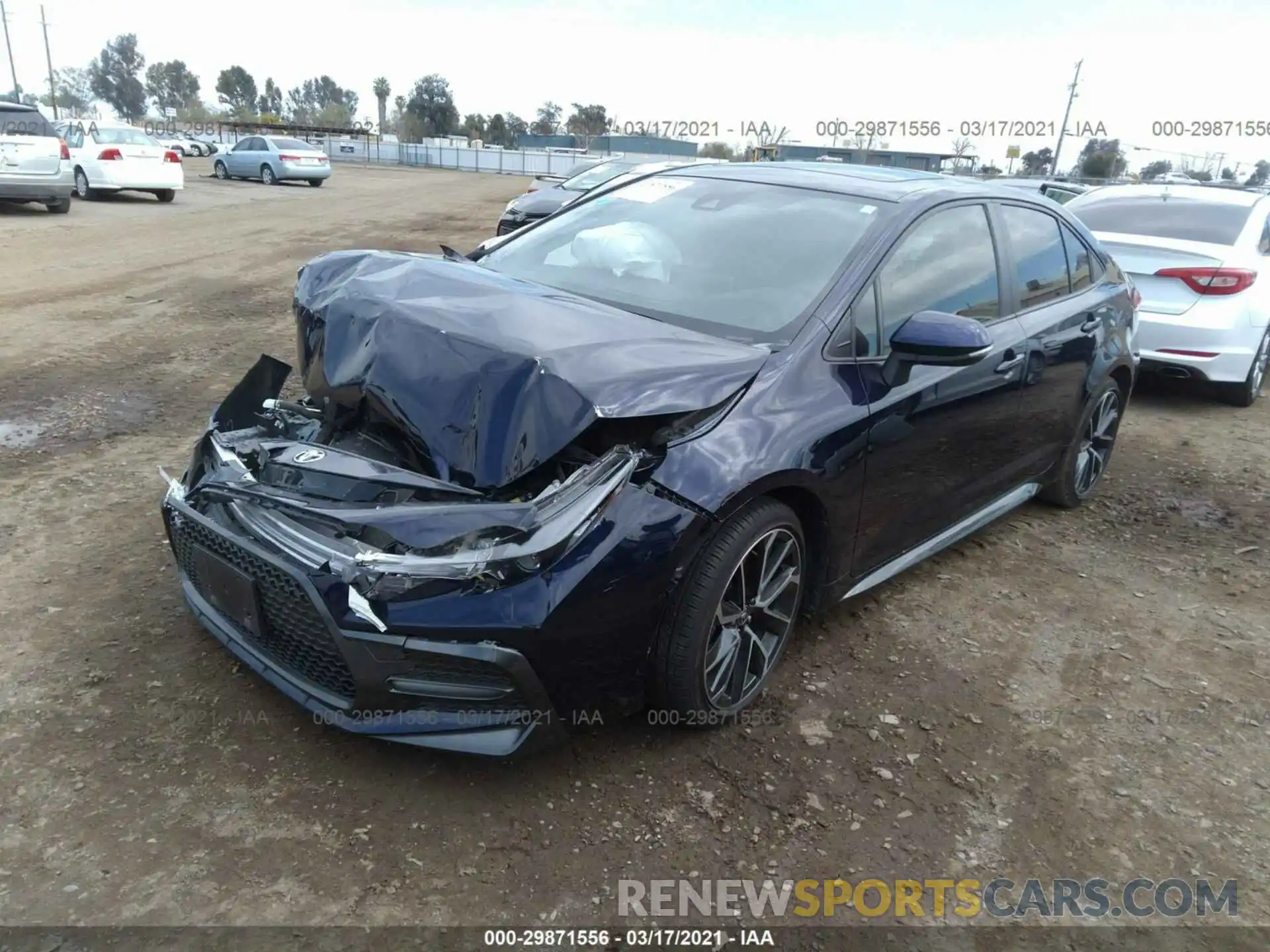 2 Photograph of a damaged car JTDP4RCE5LJ031368 TOYOTA COROLLA 2020