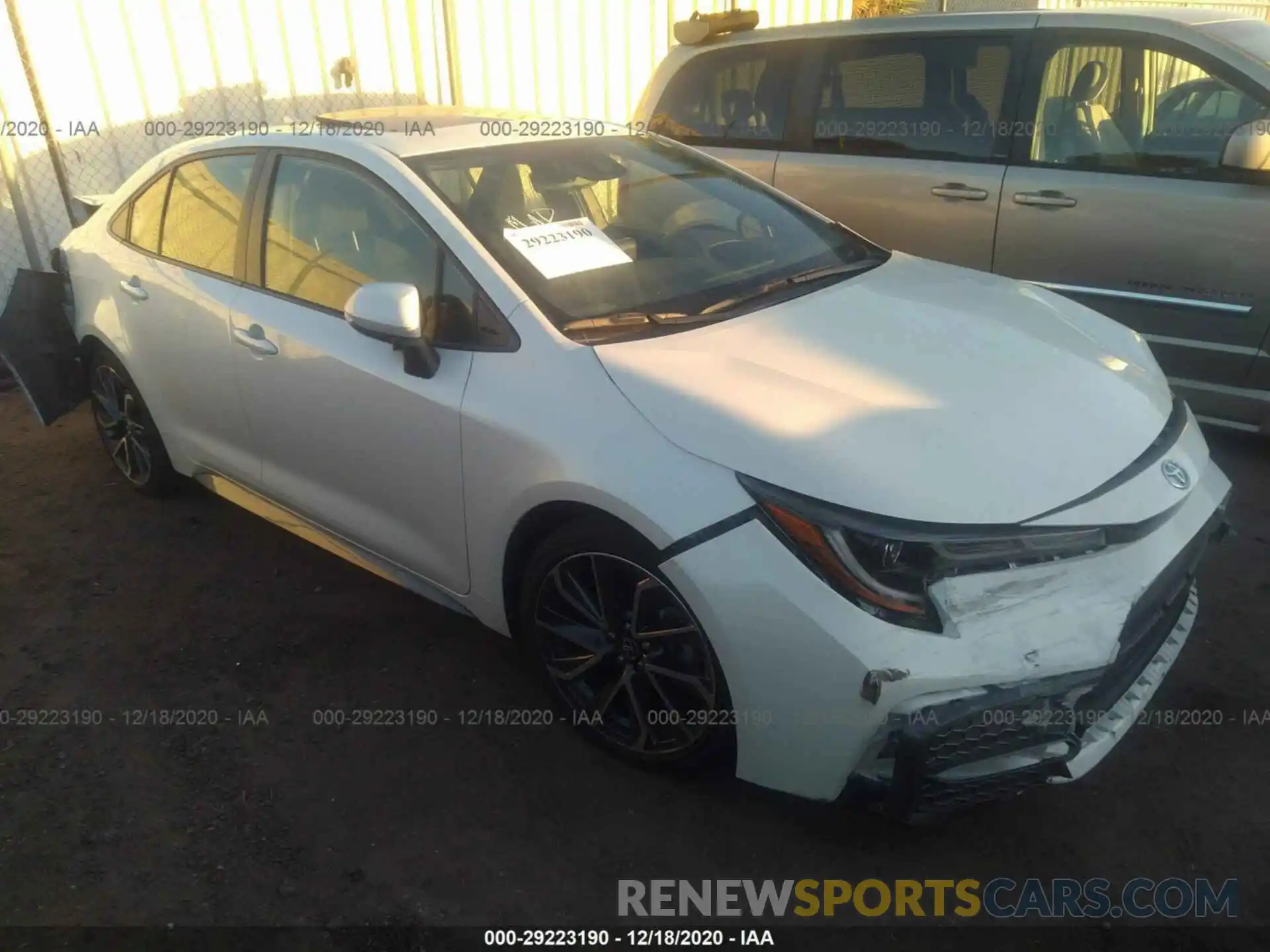 1 Photograph of a damaged car JTDP4RCE5LJ043679 TOYOTA COROLLA 2020