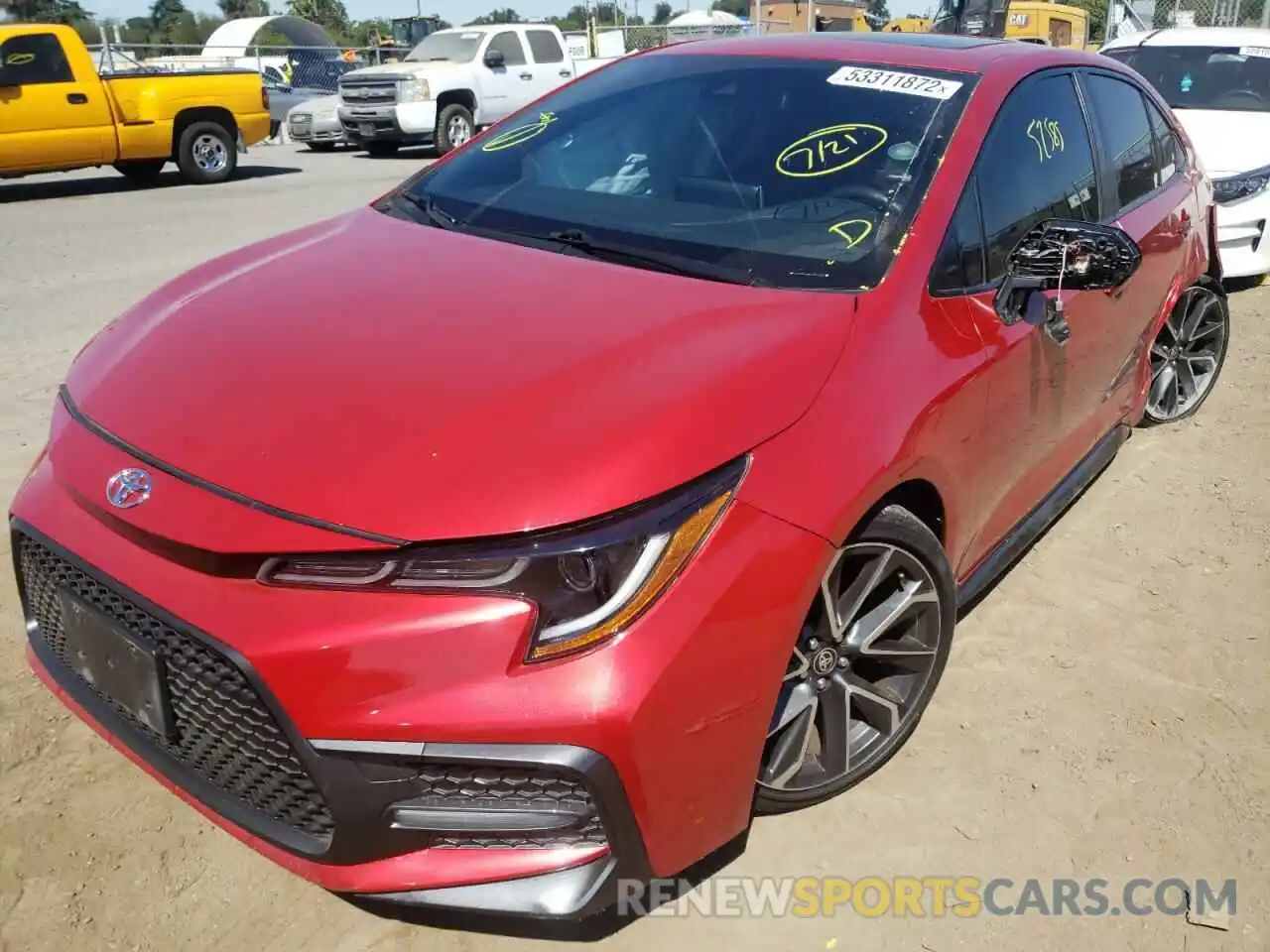 2 Photograph of a damaged car JTDP4RCE6LJ031475 TOYOTA COROLLA 2020