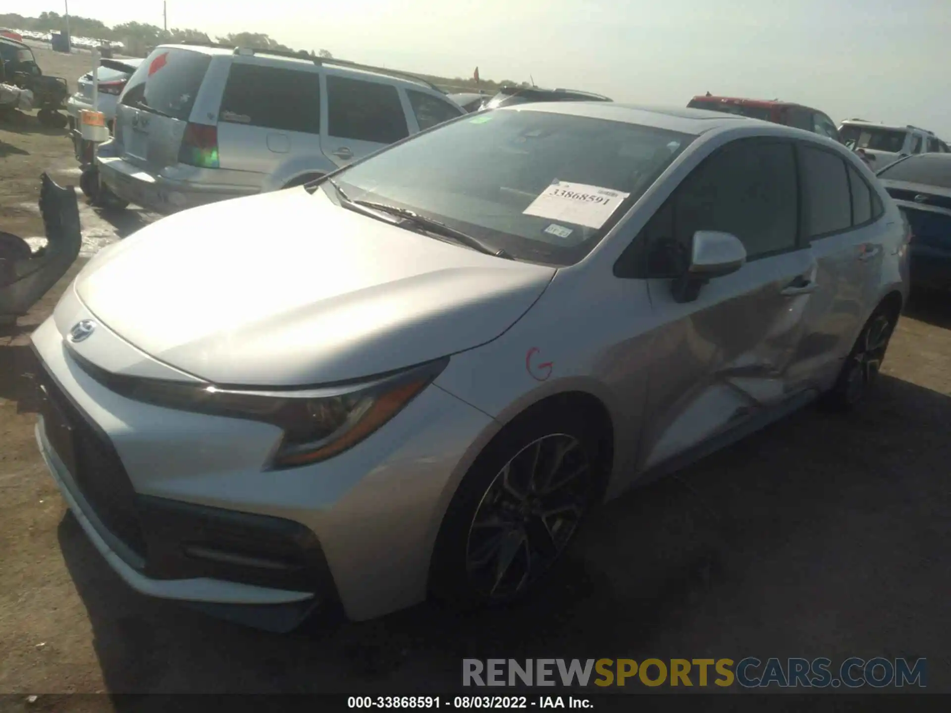 2 Photograph of a damaged car JTDP4RCE6LJ051418 TOYOTA COROLLA 2020