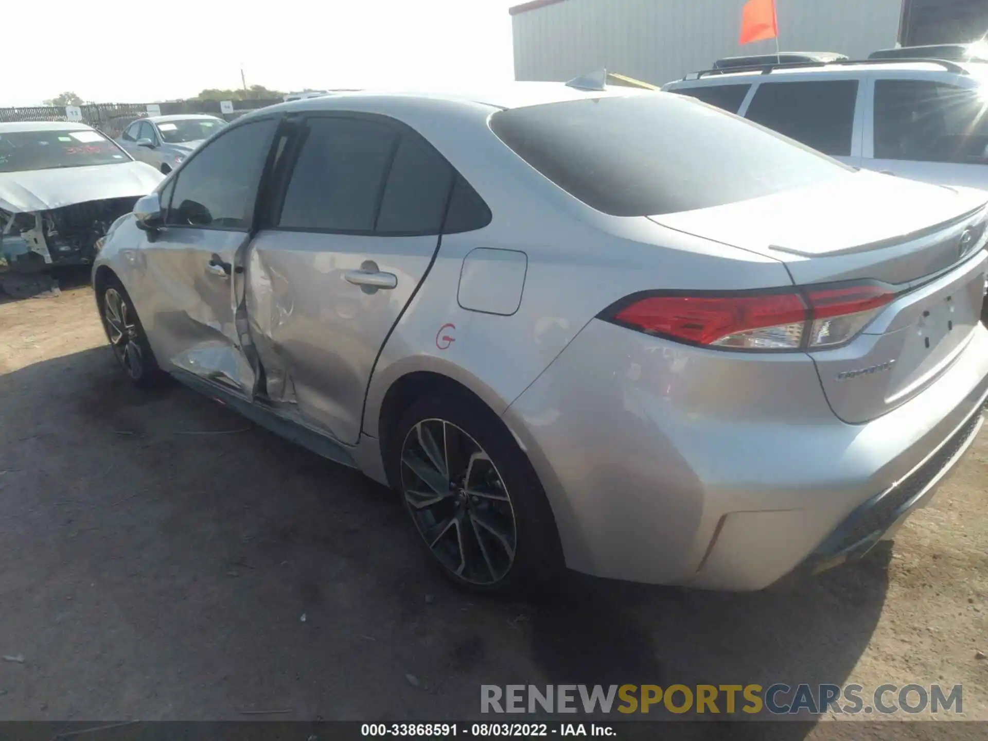 3 Photograph of a damaged car JTDP4RCE6LJ051418 TOYOTA COROLLA 2020