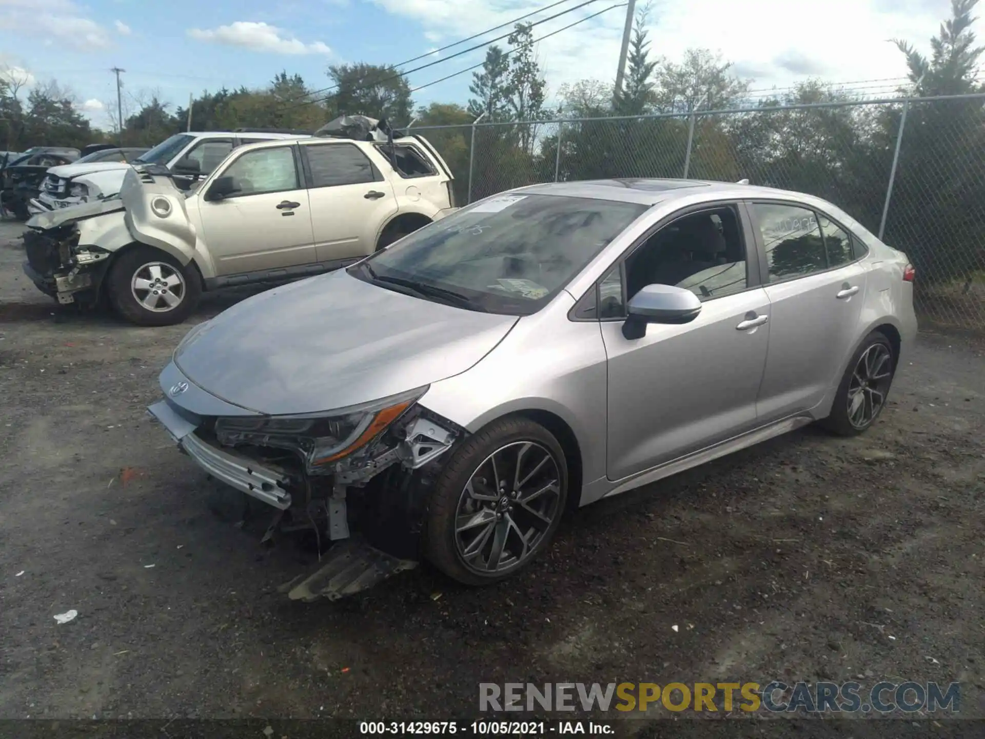 2 Photograph of a damaged car JTDP4RCE7LJ010070 TOYOTA COROLLA 2020