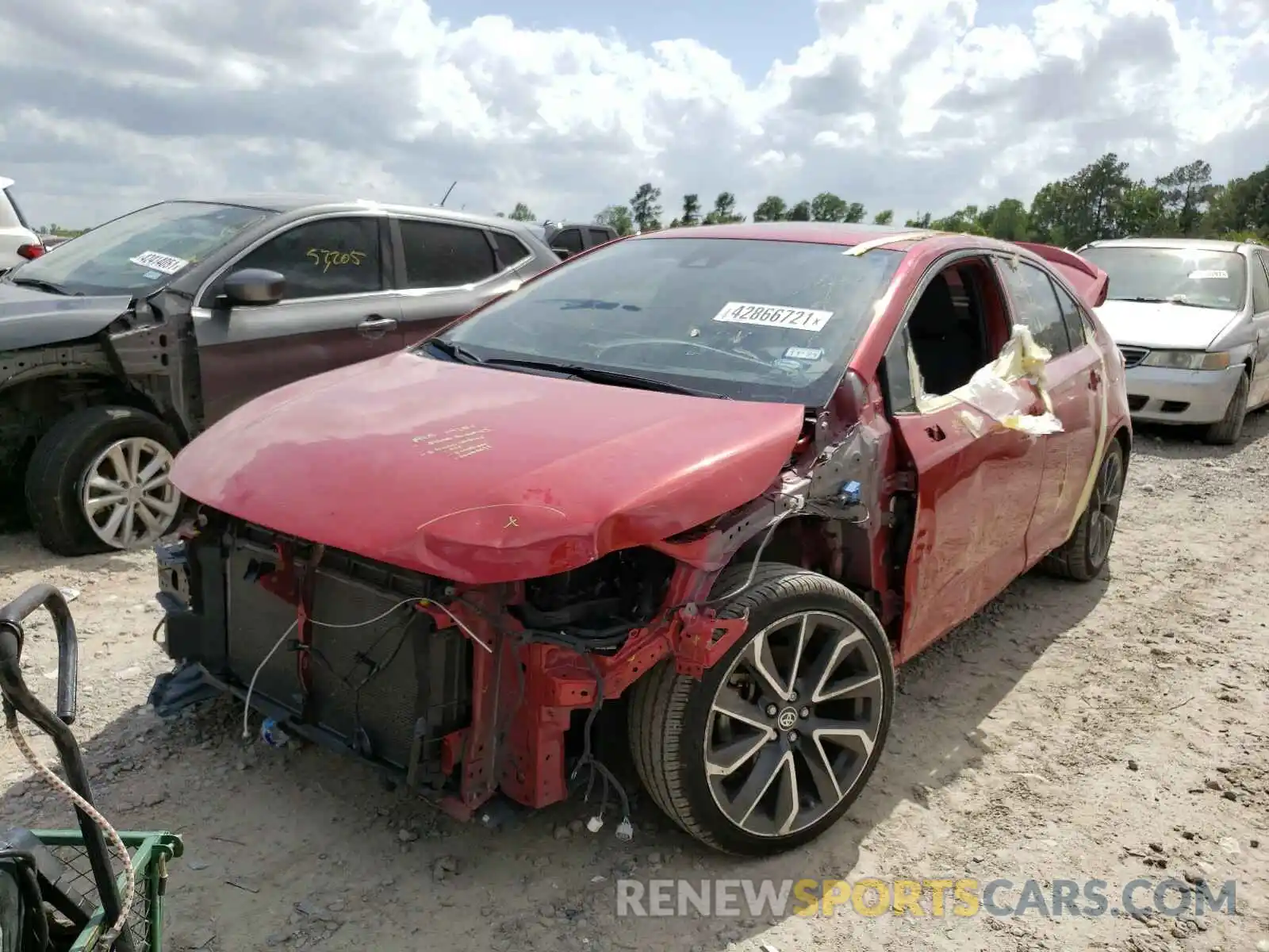 2 Photograph of a damaged car JTDP4RCE7LJ021098 TOYOTA COROLLA 2020