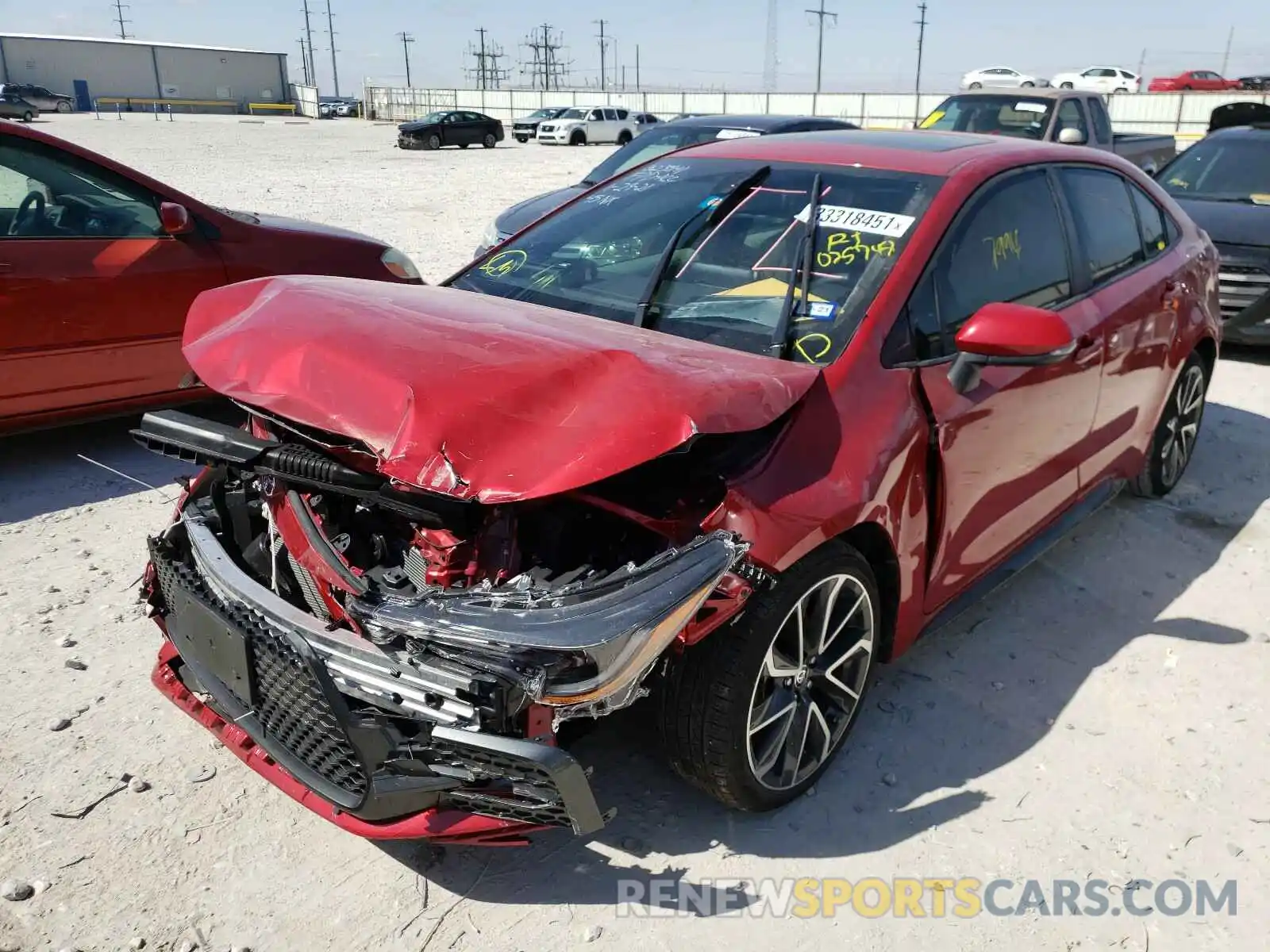 2 Photograph of a damaged car JTDP4RCE7LJ025748 TOYOTA COROLLA 2020