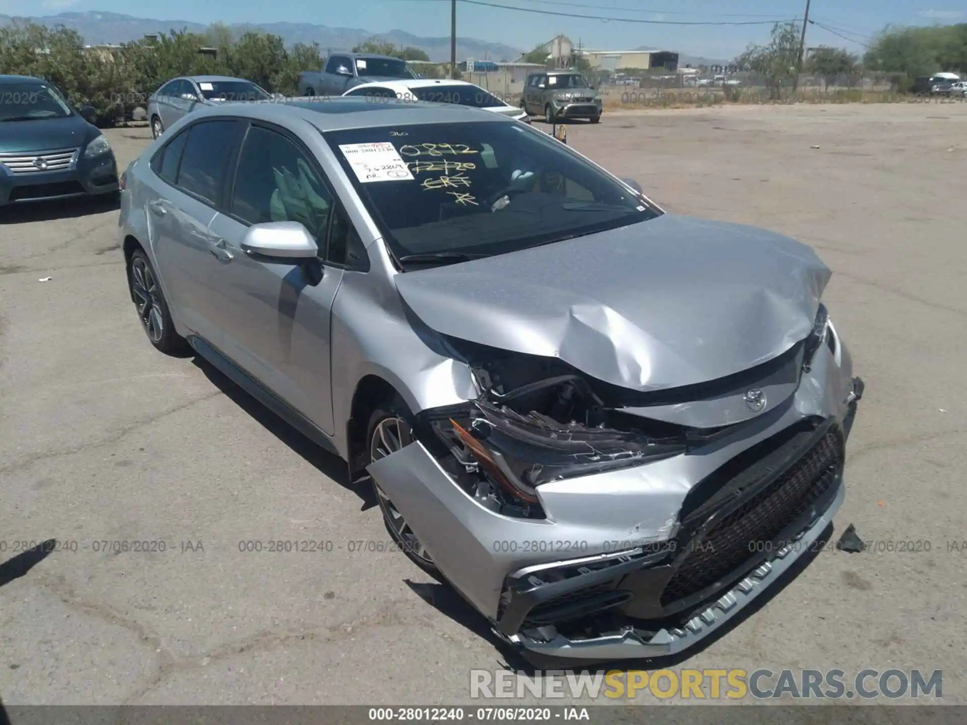 1 Photograph of a damaged car JTDP4RCE7LJ027936 TOYOTA COROLLA 2020